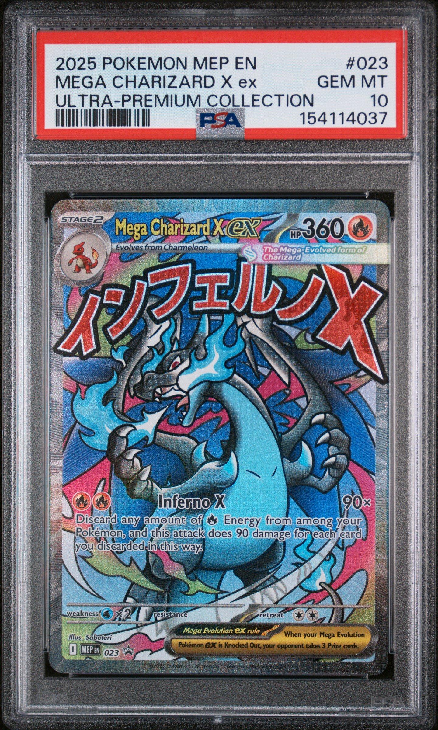 2025 Pokemon Mep En-me Black Star Promo 023 Mega Charizard X Ex