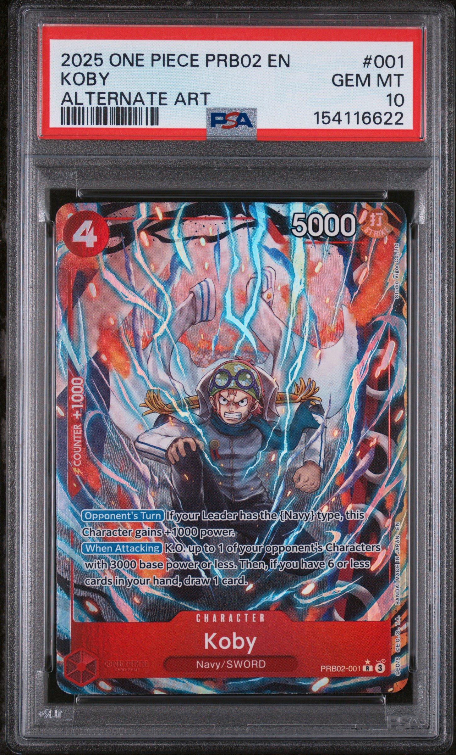 PSA10 コビー Rパラレル　PRB02-001 THE BEST vol.2 2025 One Piece Prb02-premium Booster -one Piece Card The Best- Vol