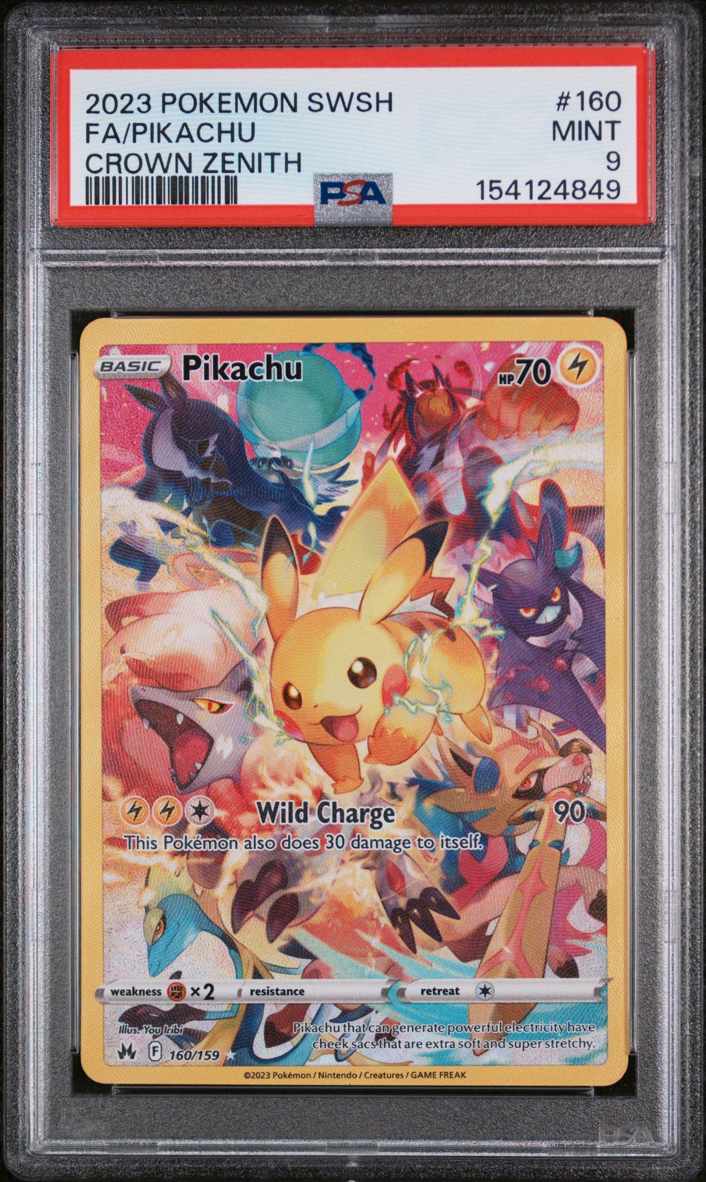 2023 Pokemon Sword And Shield Crown Zenith 160 Full Art/pikachu