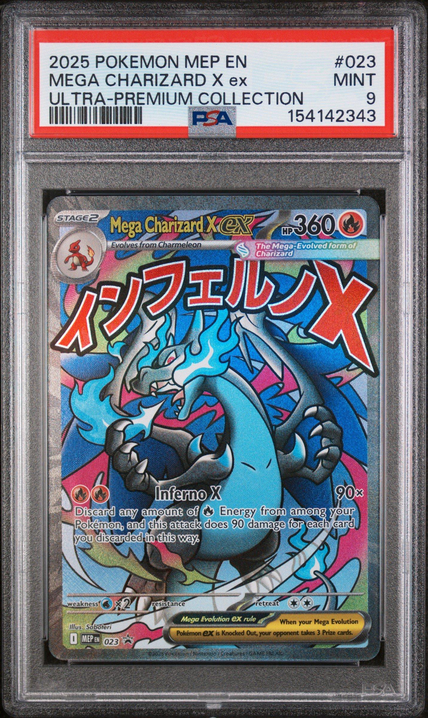 2025 Pokemon Mep En-me Black Star Promo 023 Mega Charizard X Ex