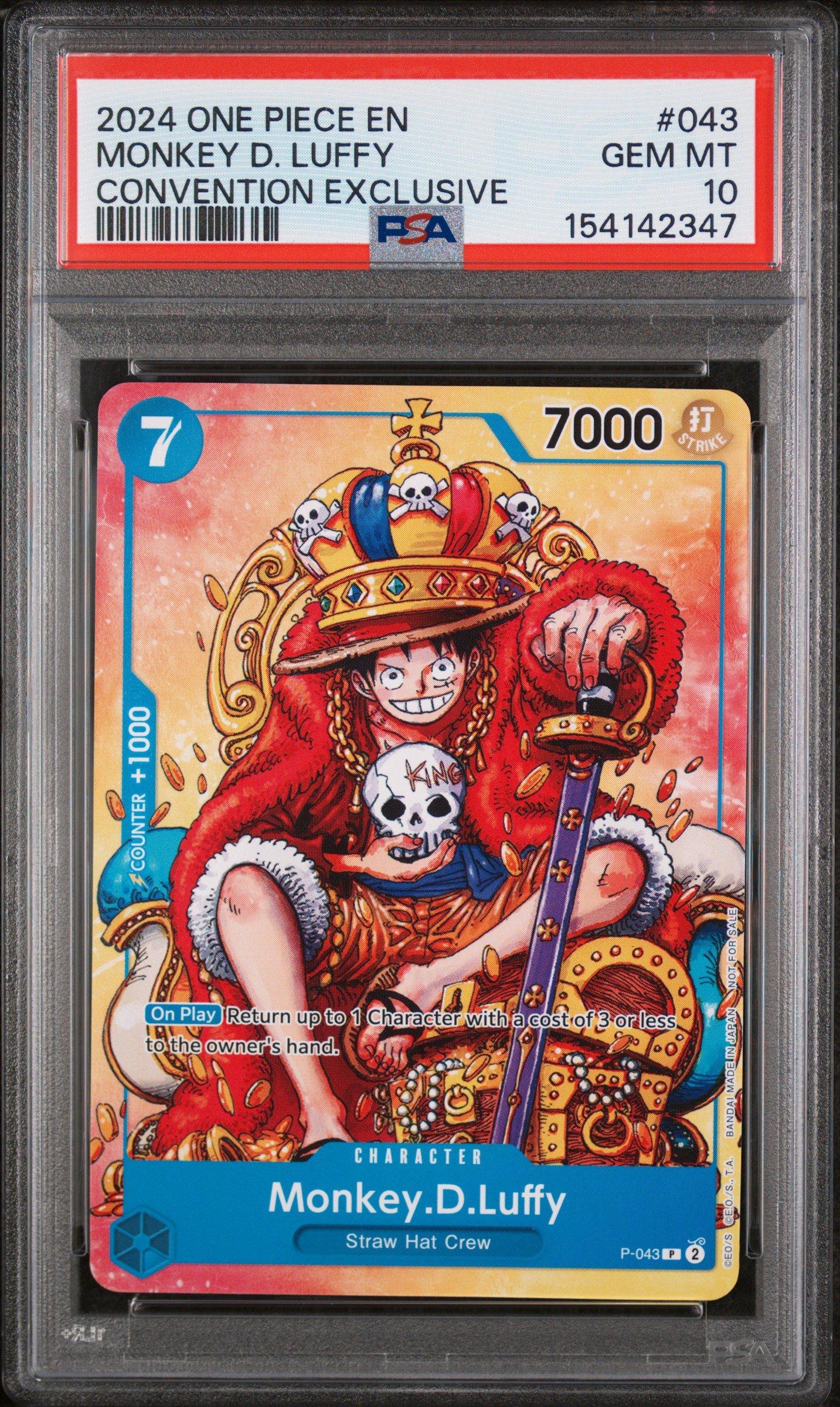 2024 One Piece Promos 043 Monkey D. Luffy Convention Exclusive PSA