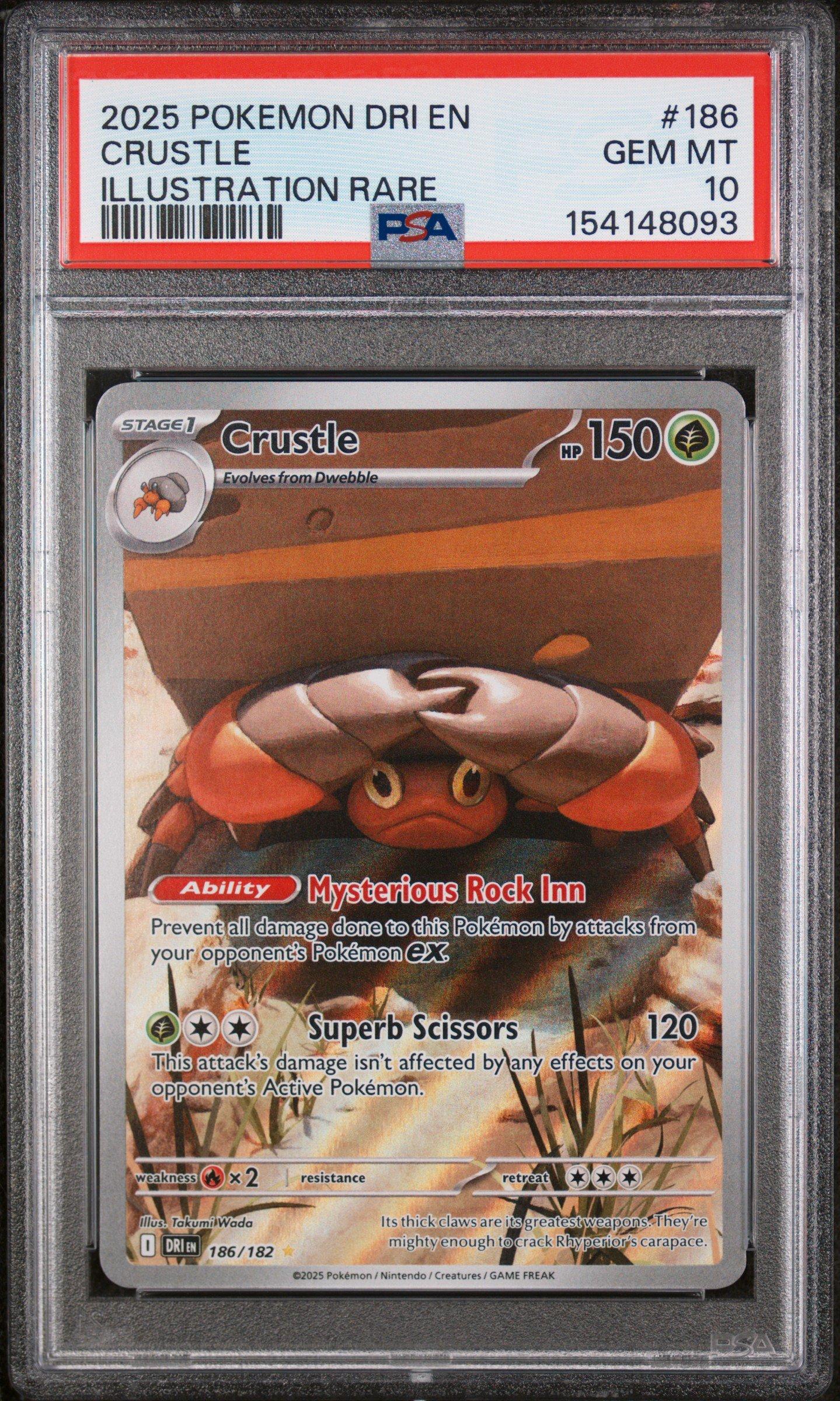 crustle pokemon card 052/086 Black Bolt Fighting Stage 1 Sturdy Ability TCG Fighting HP 2025 Pokemon Dri En-destined Rivals