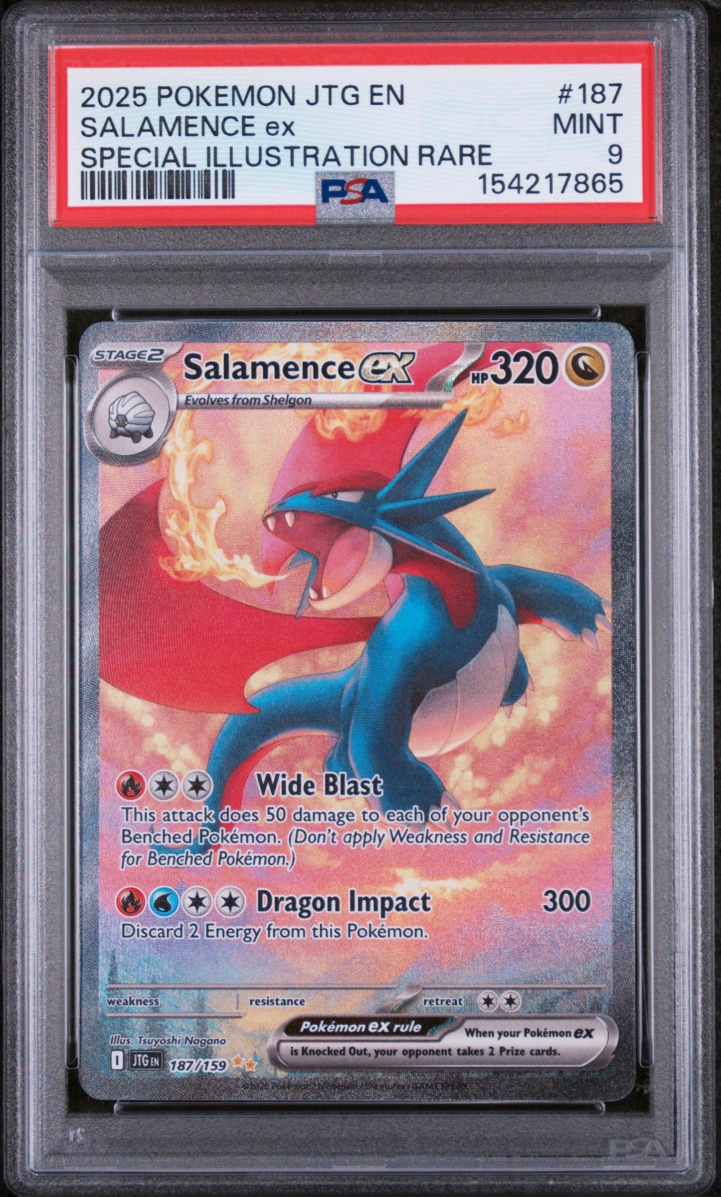 2025 Pokemon Jtg En-journey Together 187 Salamence Ex Special