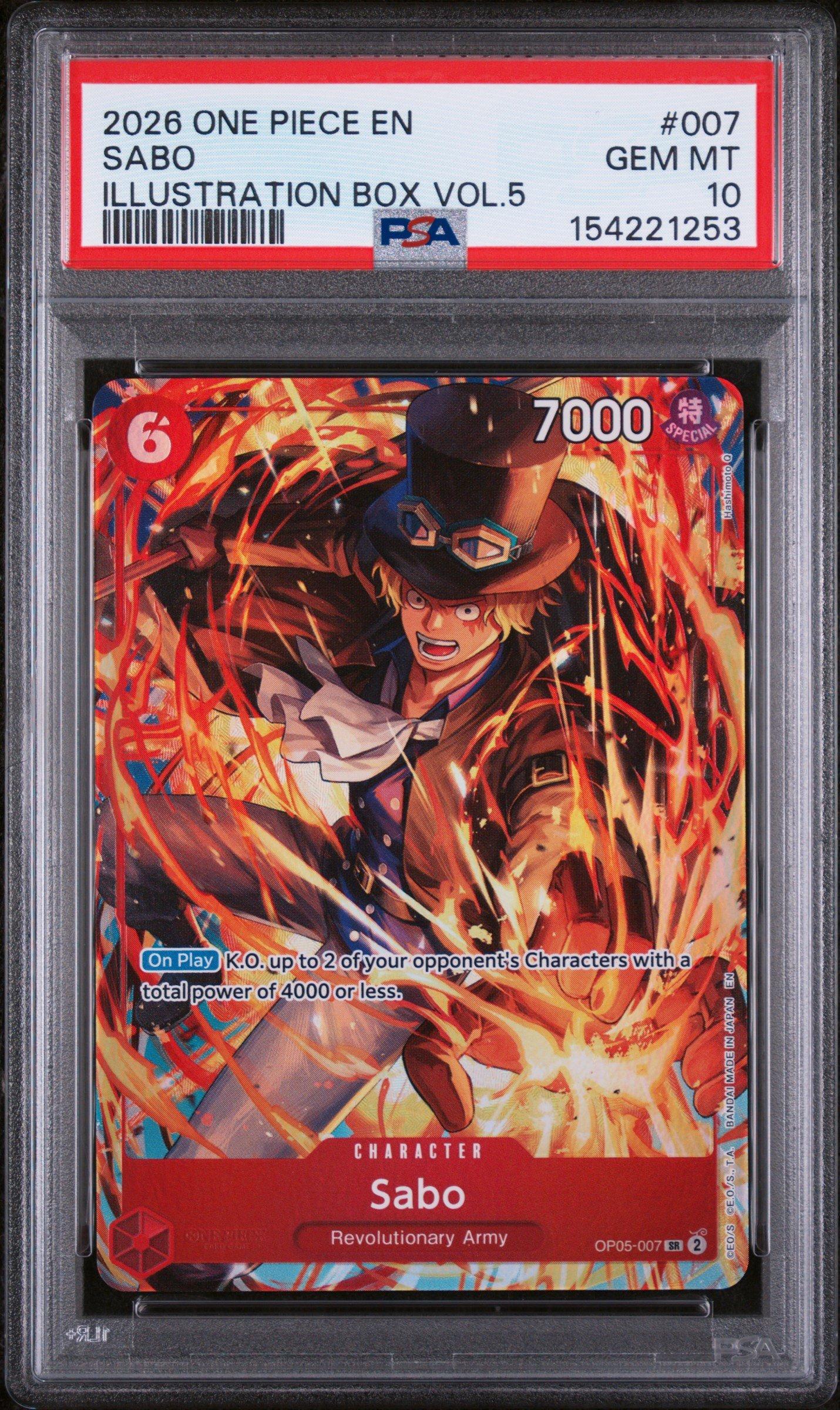 2026 One Piece Promos 007 Sabo Illustration Box Vol.5 PSA 10