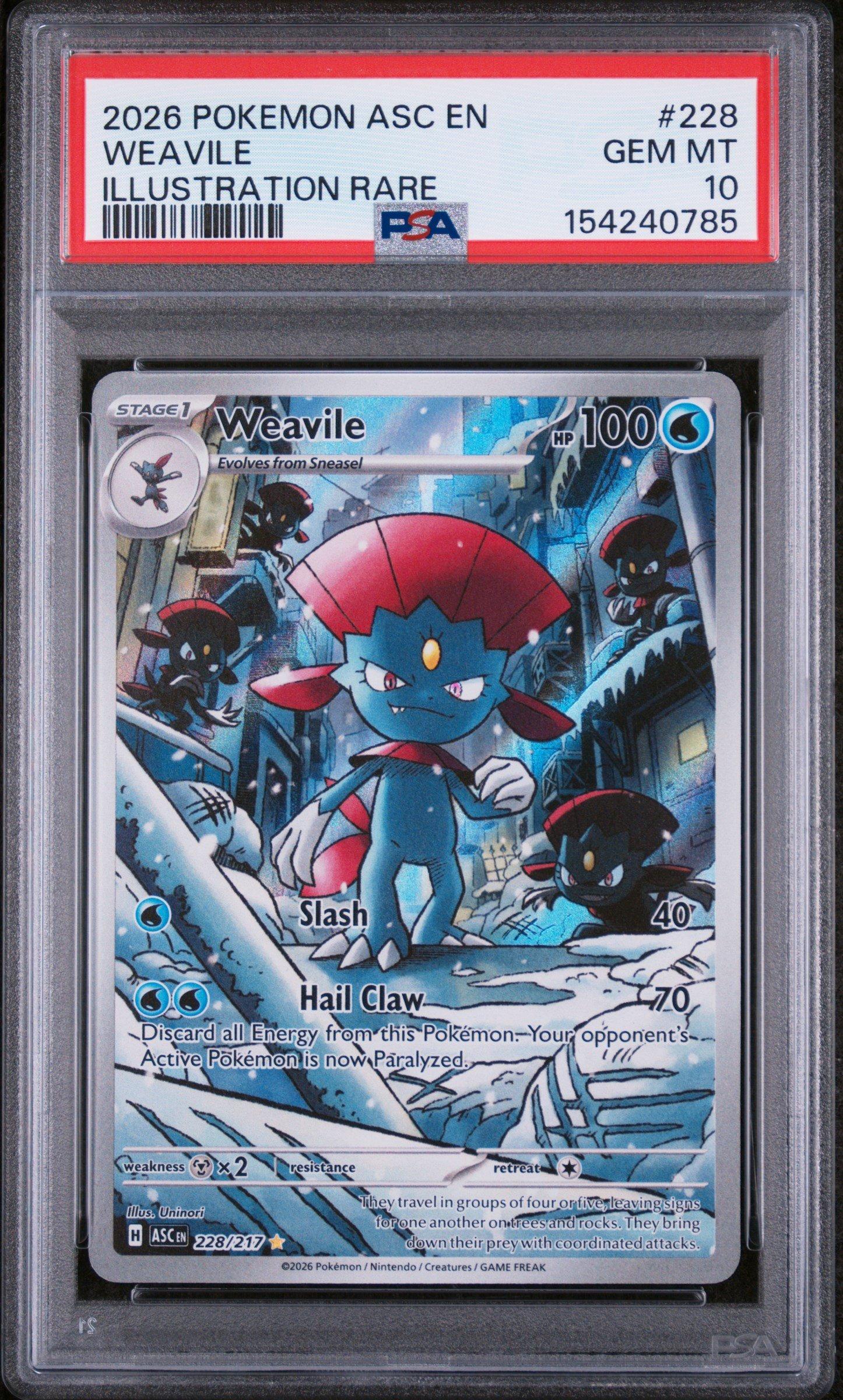 pokemon weavile card M EX Search your deck for any 1 card and put it into your hand Weavile Card Prices & Value