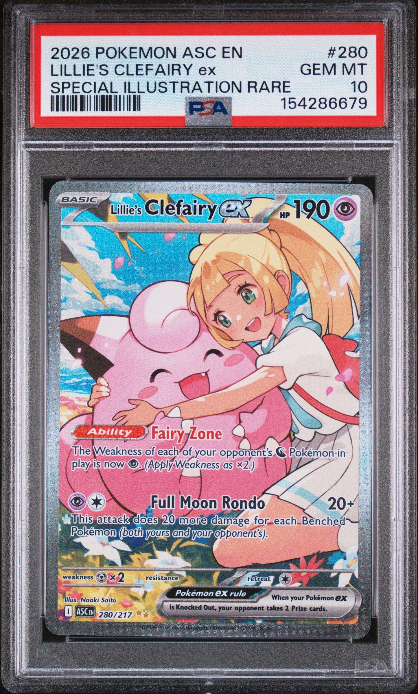 2026 Pokemon Asc En-ascended Heroes 280 Lillie's Clefairy Ex