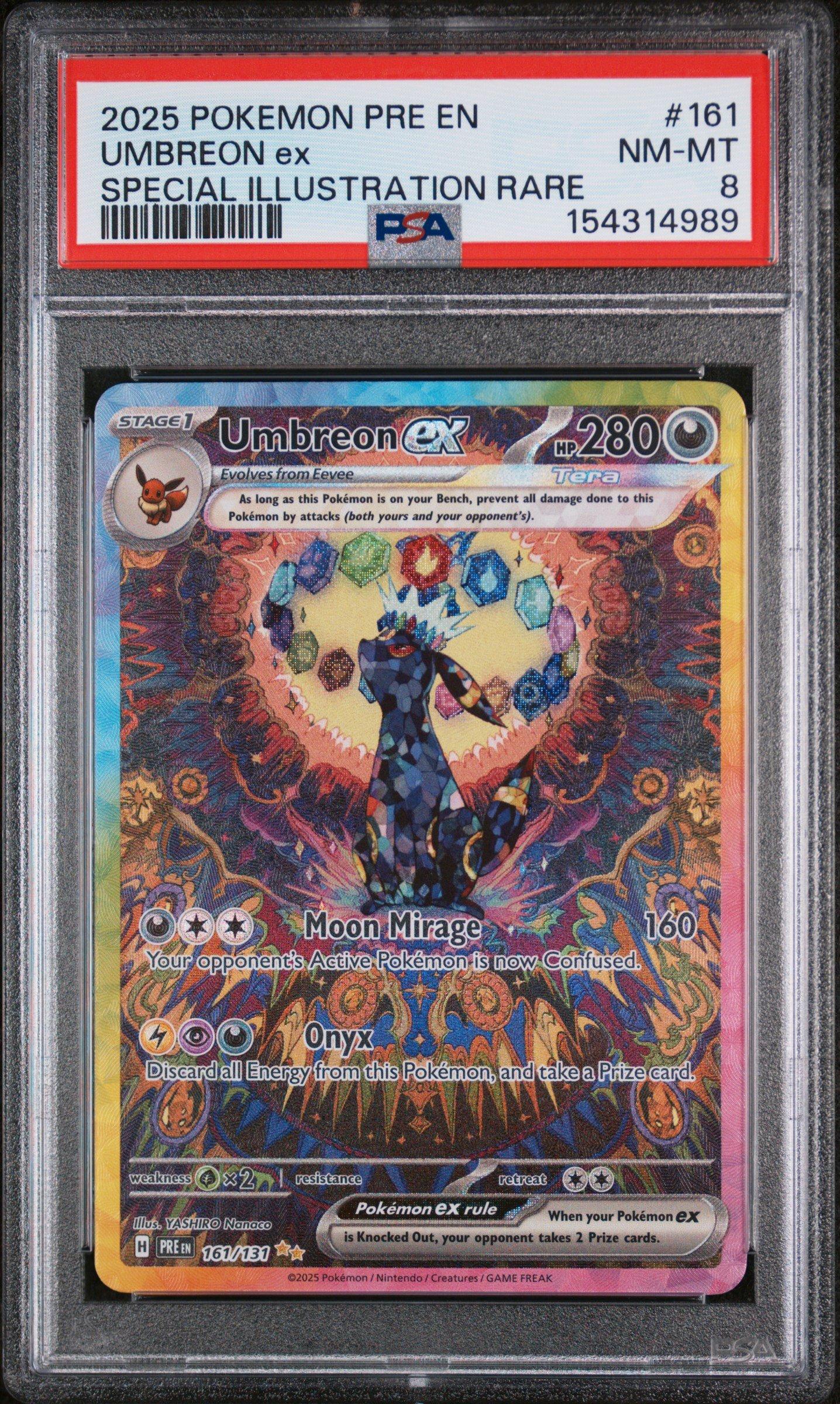 2025 Pokemon Pre En-prismatic Evolutions 161 Umbreon Ex Special