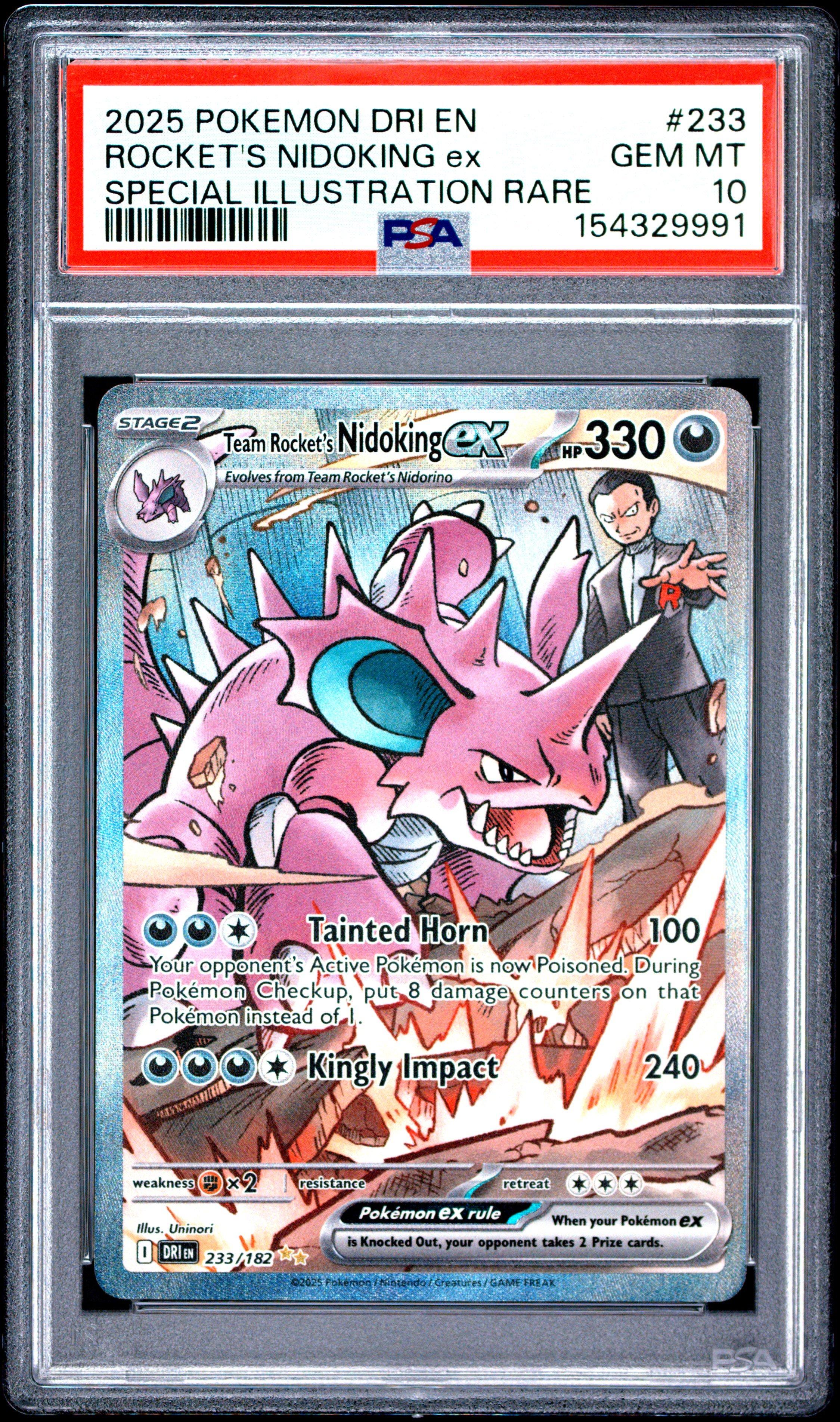 2025 Pokemon Dri En-destined Rivals 233 Team Rocket's Nidoking Ex