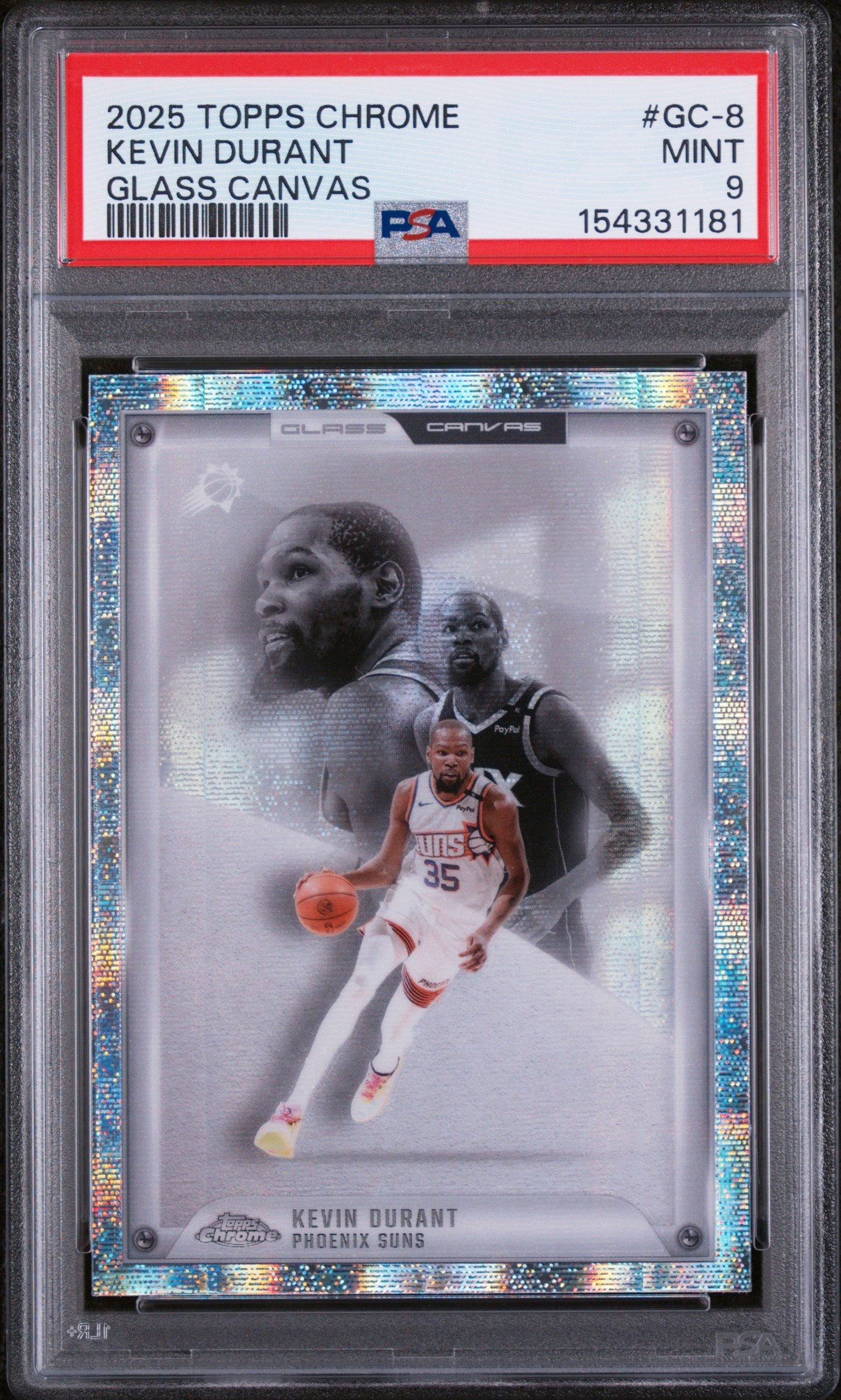 2025 Topps Chrome Glass Canvas Gc-8 Kevin Durant PSA 9 Graded Card