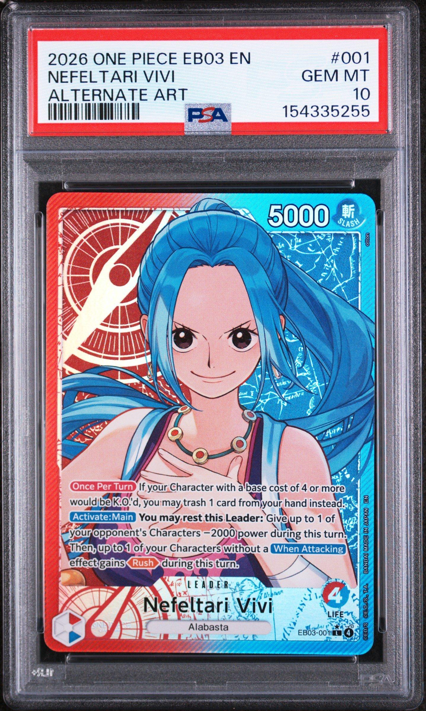 PSA10ビビ EB03-001 2026 One Piece Eb03-extra Booster -one Piece Heroines Edition- 001