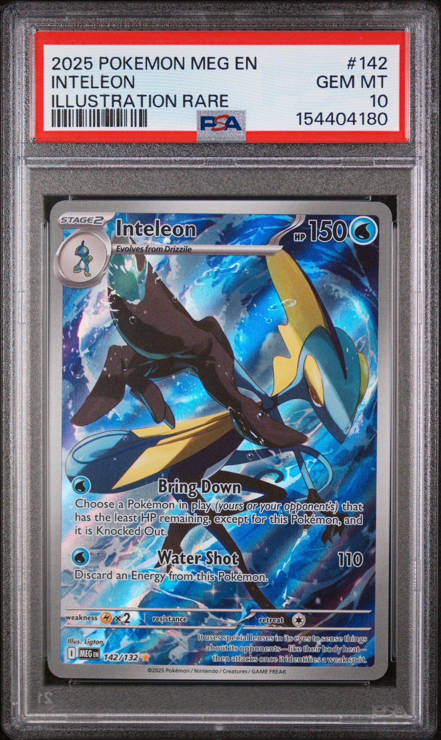 2025 Pokemon Meg En-mega Evolution 142 Inteleon Illustration Rare