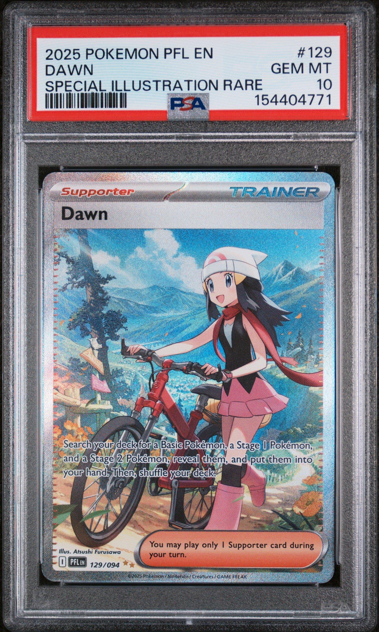 2025 Pokemon Pfl En-phantasmal Flames 129 Dawn Special Illustration Rare  PSA 10 Graded Card | GameStop