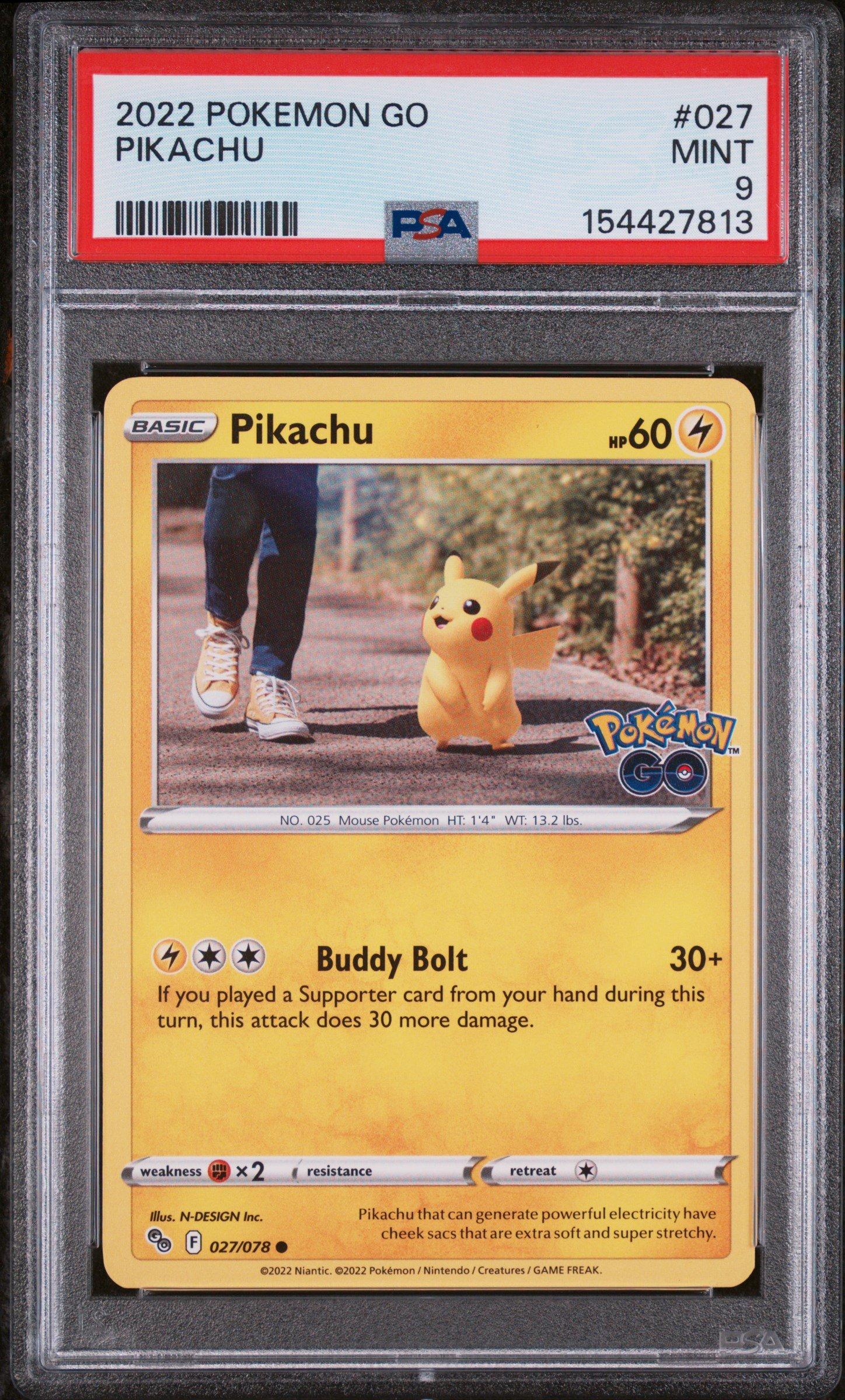 2022 Pokemon Go 027 Pikachu PSA 9 Graded Card | GameStop