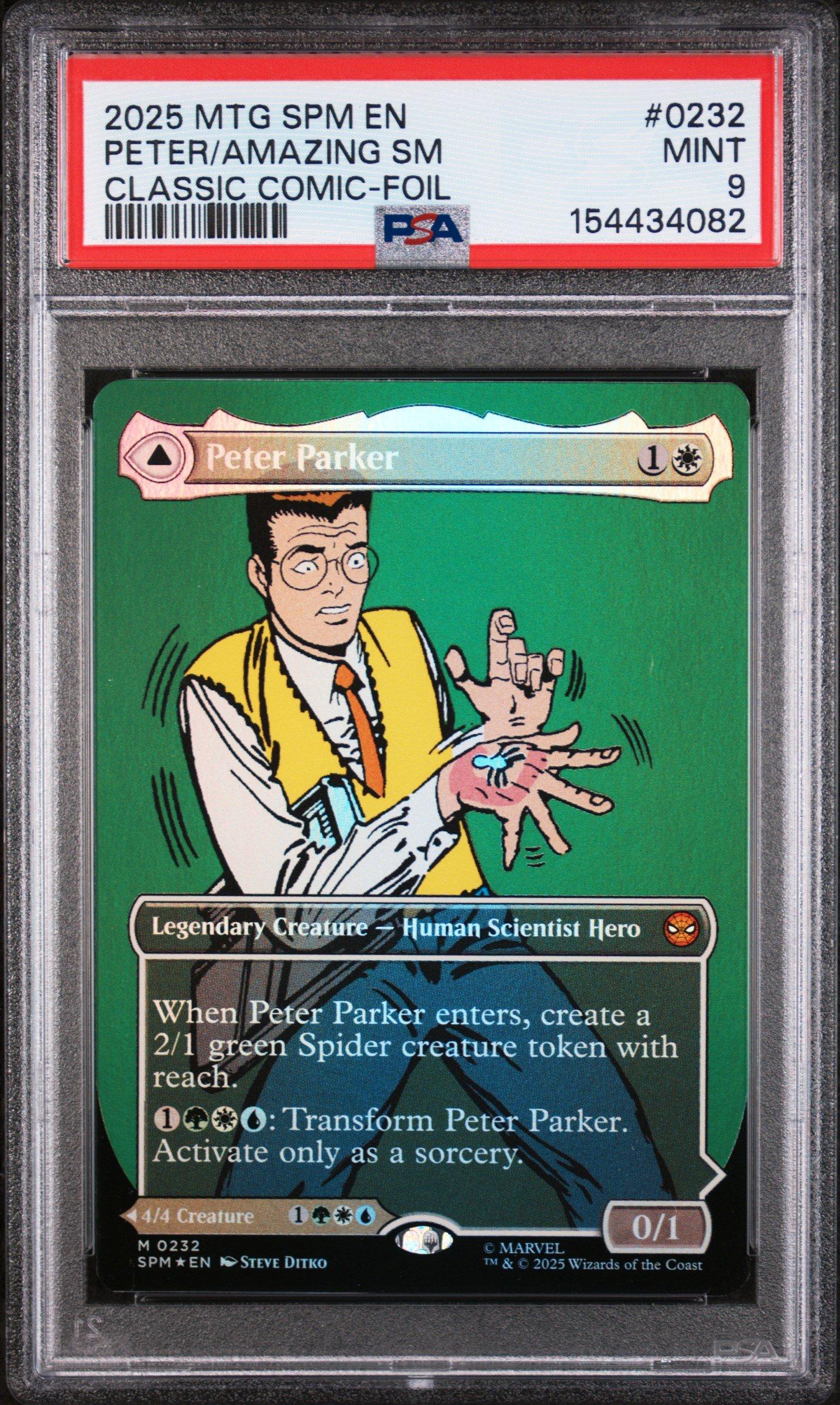 ピーター・パーカー foil 0232 ボーダーレス クラシックコミック 2025 Magic The Gathering Marvel's Spider-man 0232 Peter Parker