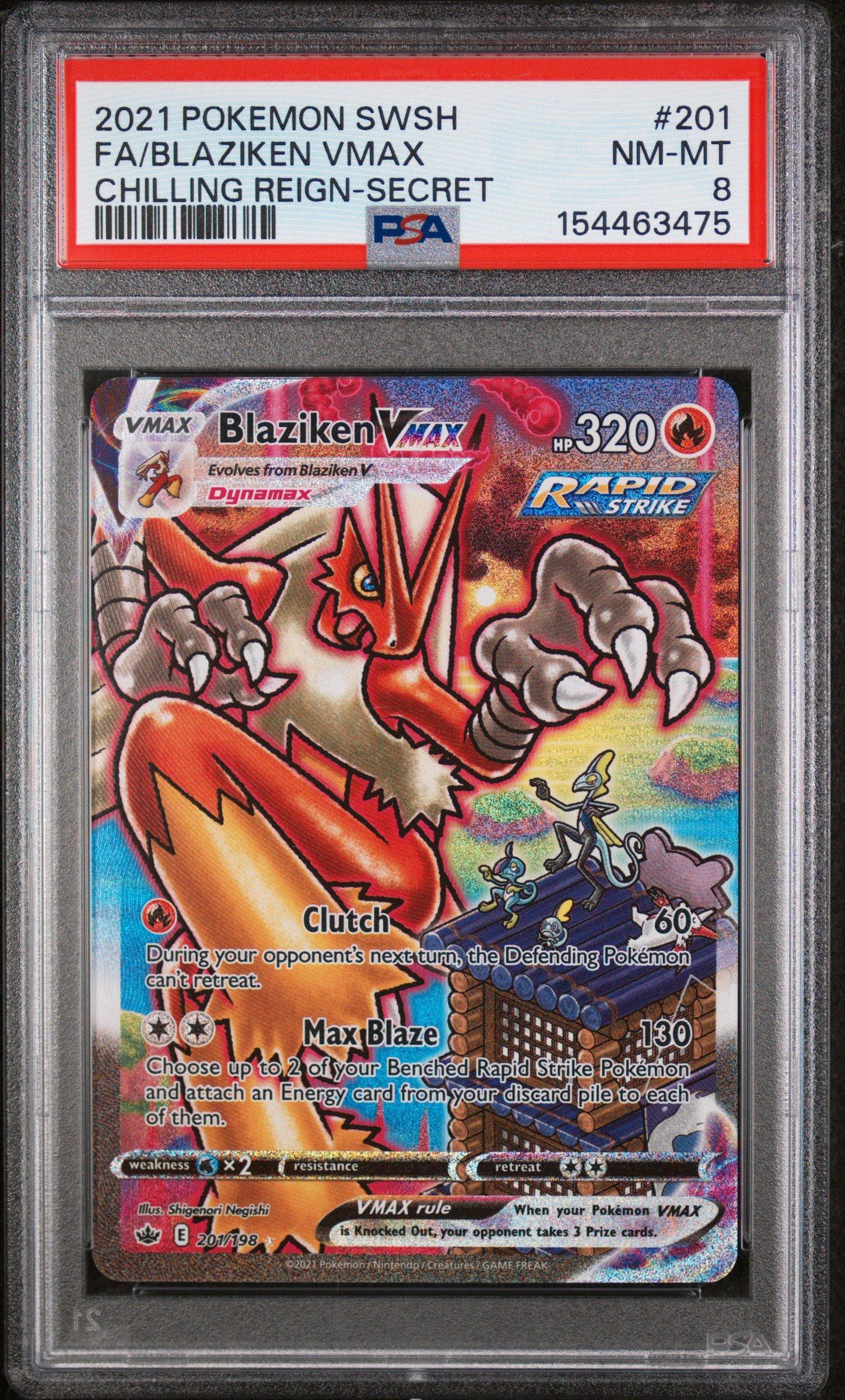 2021 Pokemon Sword & Shield Chilling Reign 201 Full Art/blaziken