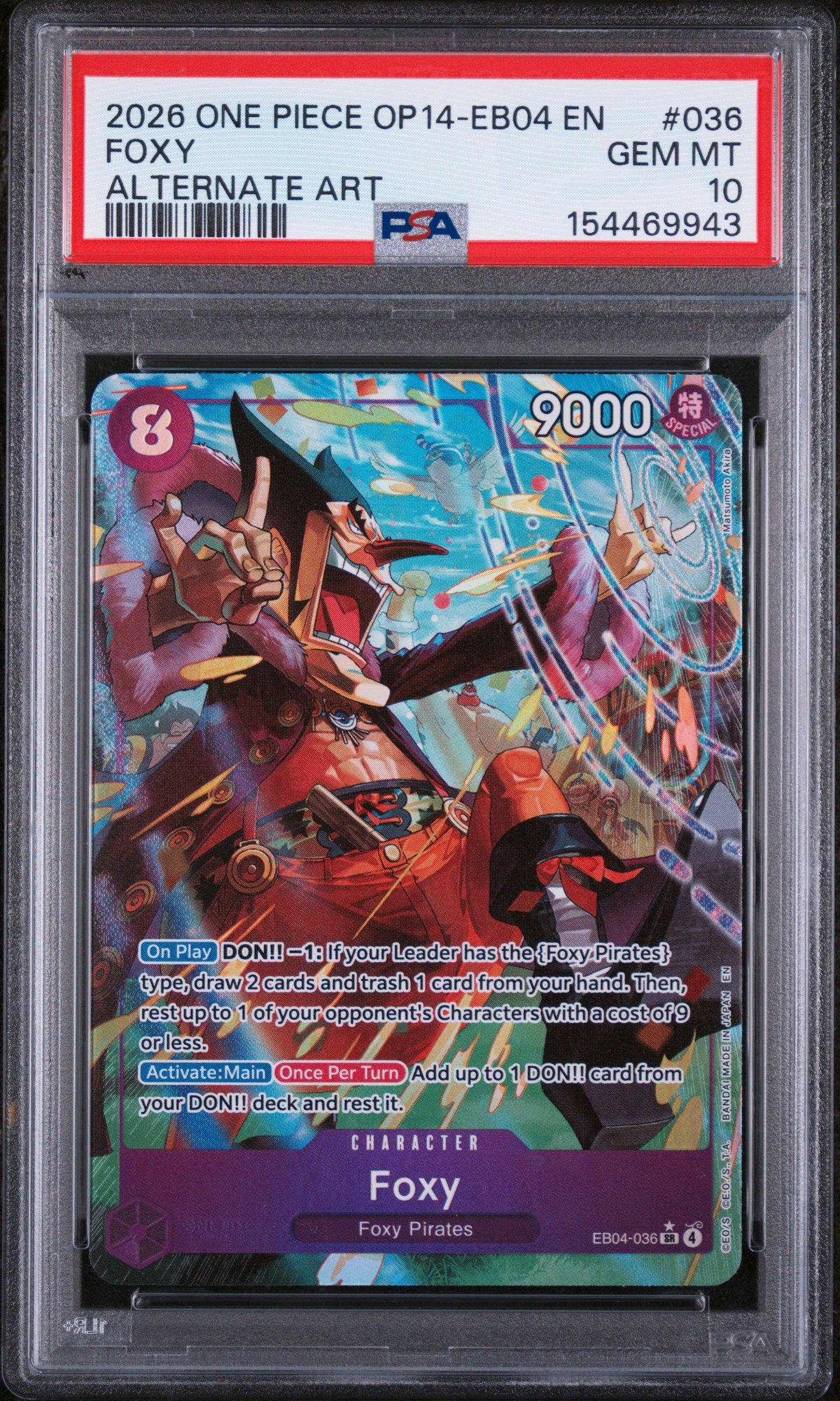 2026 One Piece Op14-eb04-the Azure Sea's Seven 036 Foxy Alternate