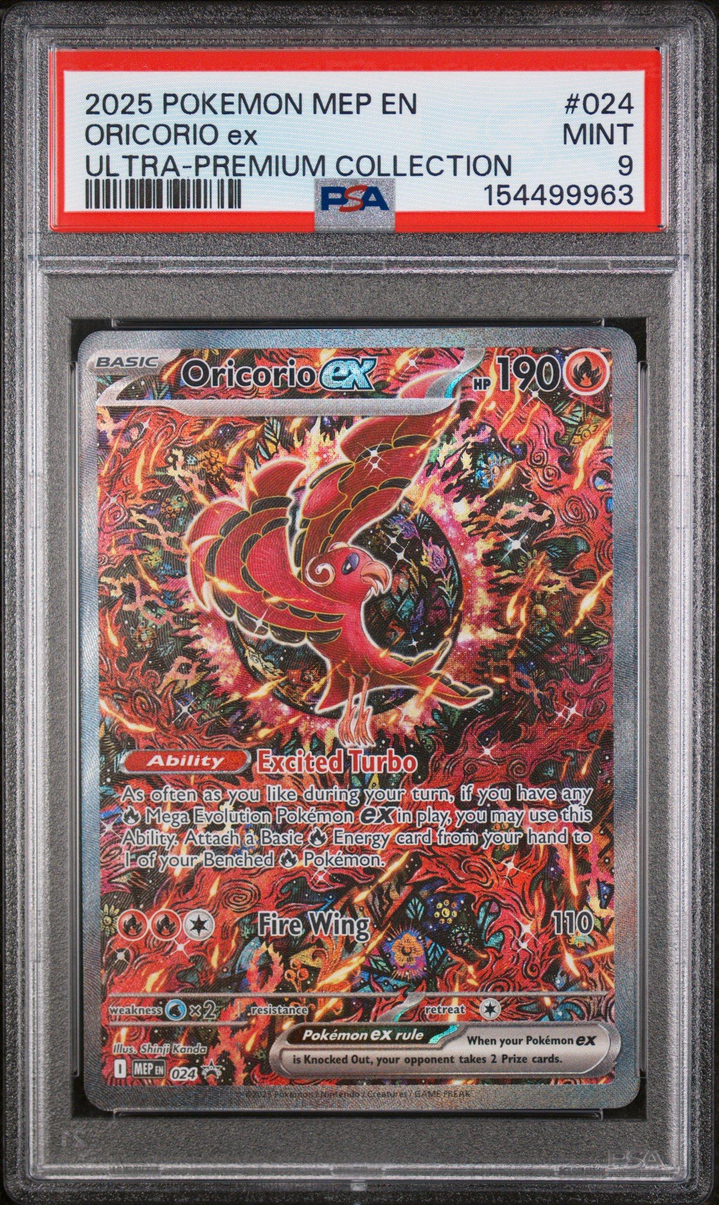 2025 Pokemon Mep En-me Black Star Promo 024 Oricorio Ex Mega 