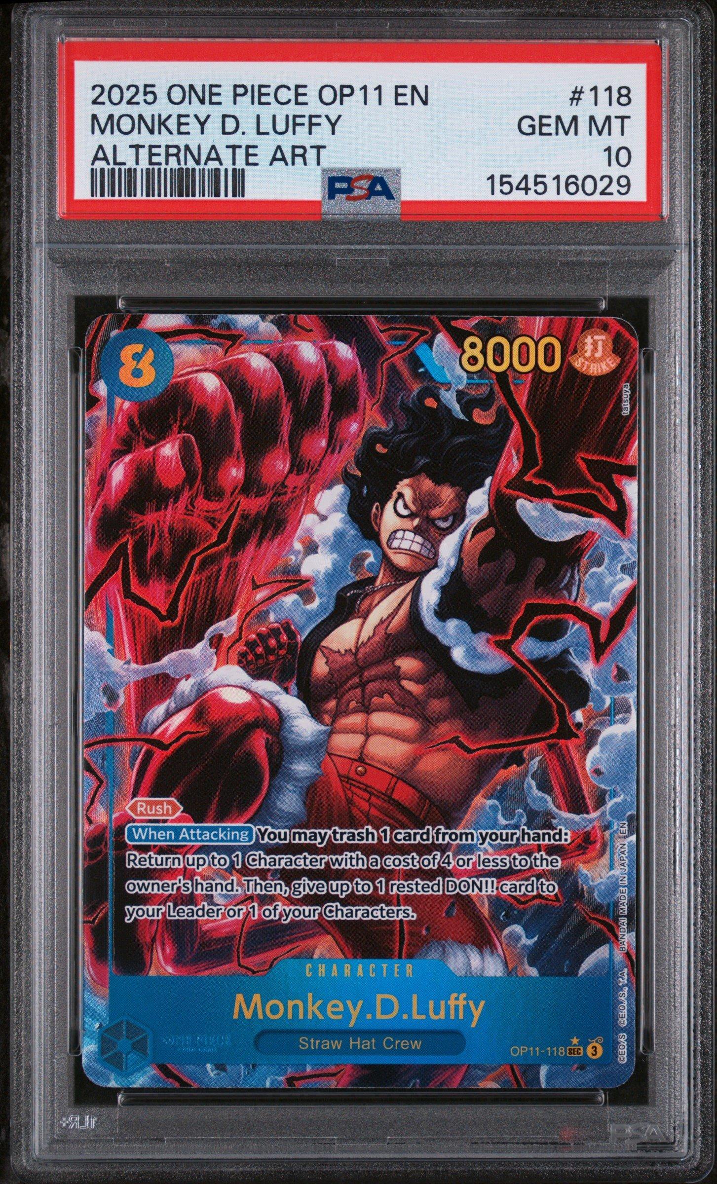 2025 One Piece Op11-a Fist Of Divine Speed 118 Monkey D. Luffy