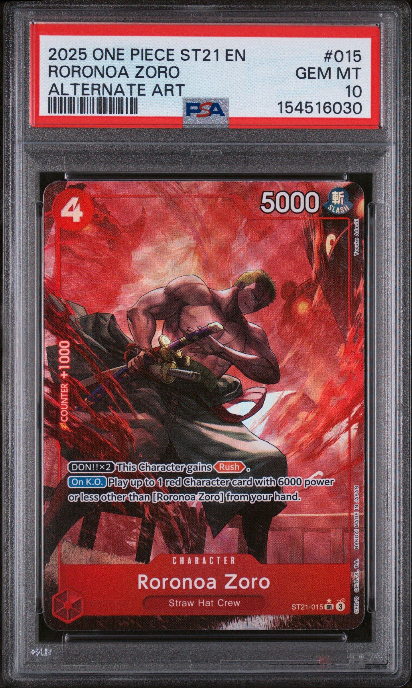 2025 One Piece Starter Deck St21-ex Gear 5 015 Roronoa Zoro