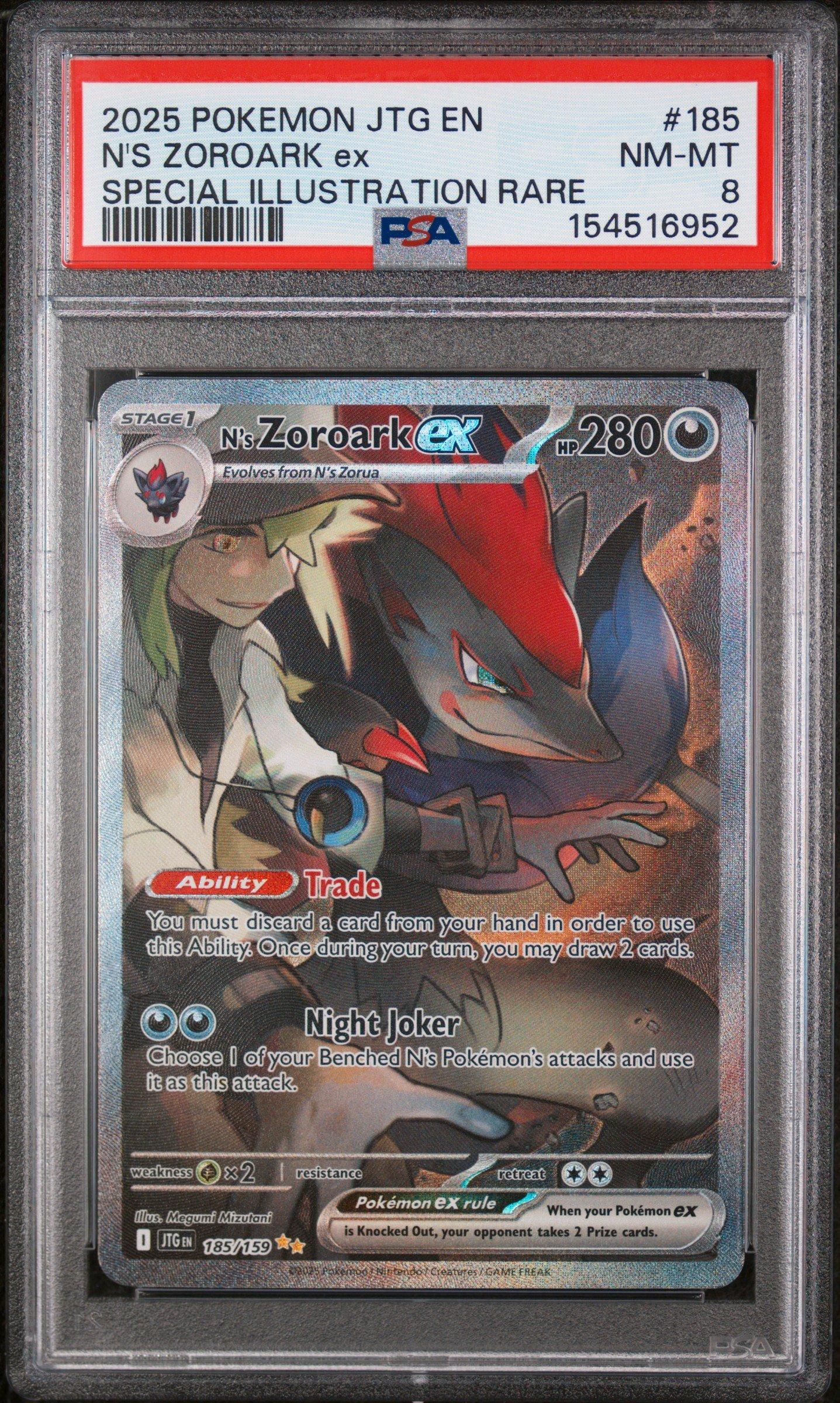 2025 Pokemon Jtg En-journey Together 185 N's Zoroark Ex Special