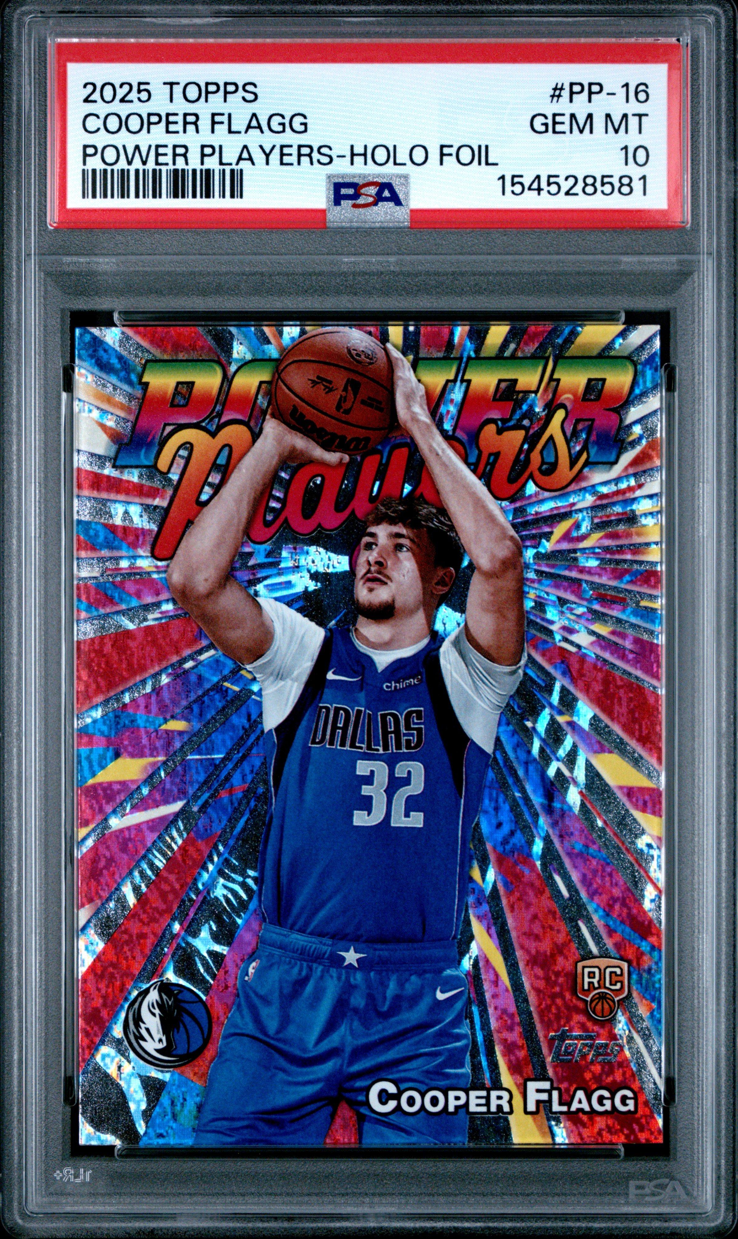 2025 Topps Power Players Pp-16 Cooper Flagg Holo Foil PSA 10 