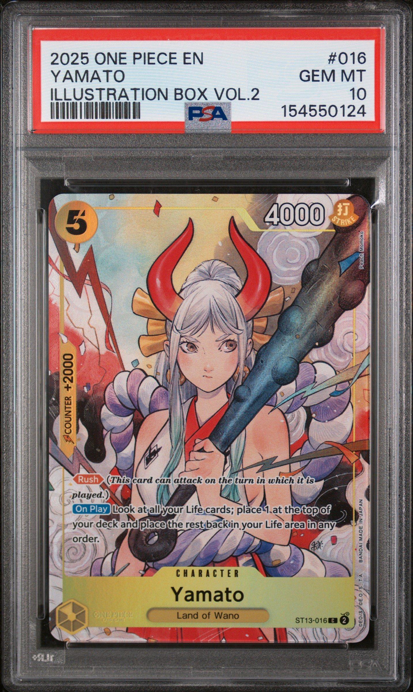 2025 One Piece Promos 016 Yamato Illustration Box Vol.2 PSA 10