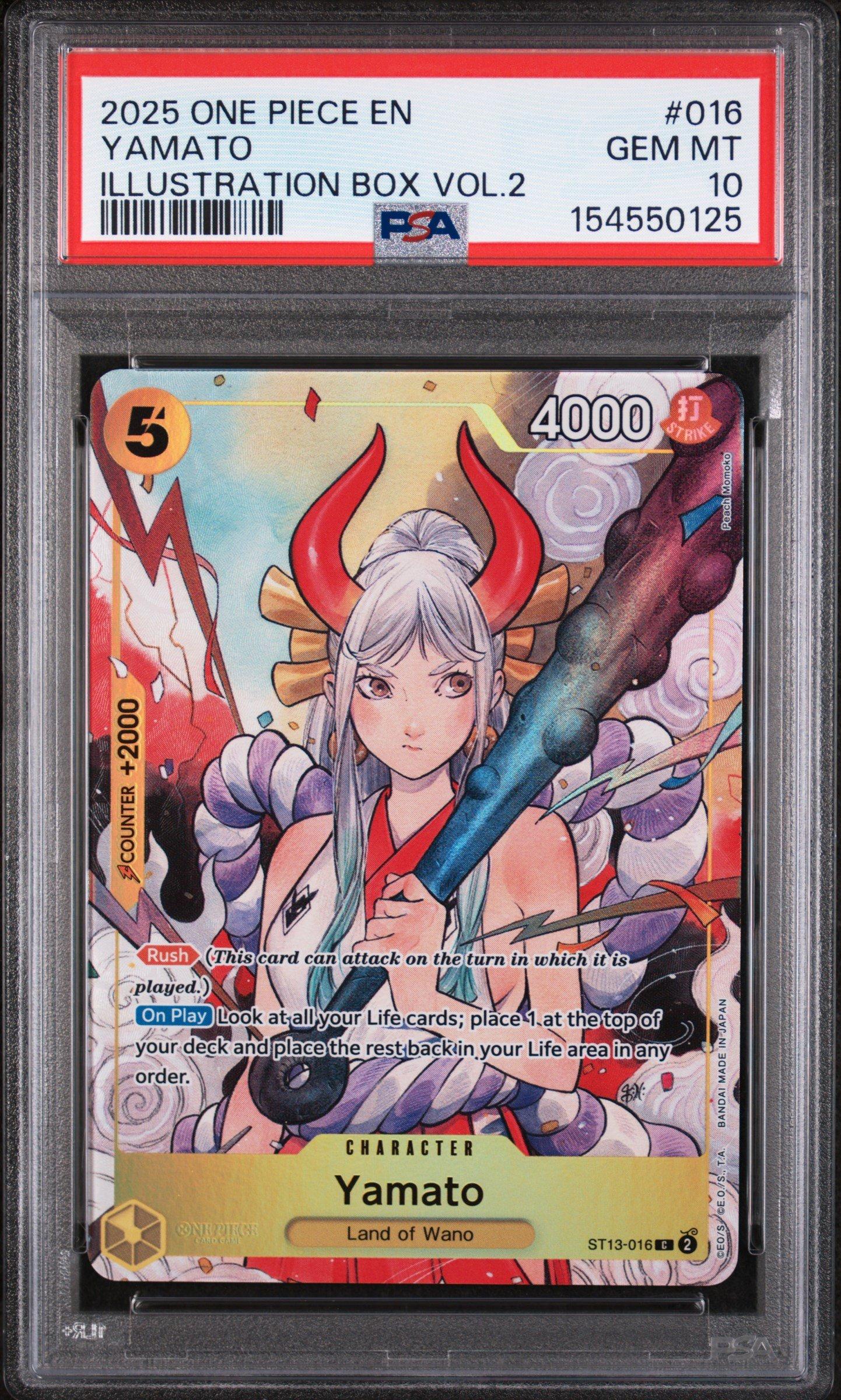 2025 One Piece Promos 016 Yamato Illustration Box Vol.2 PSA 10