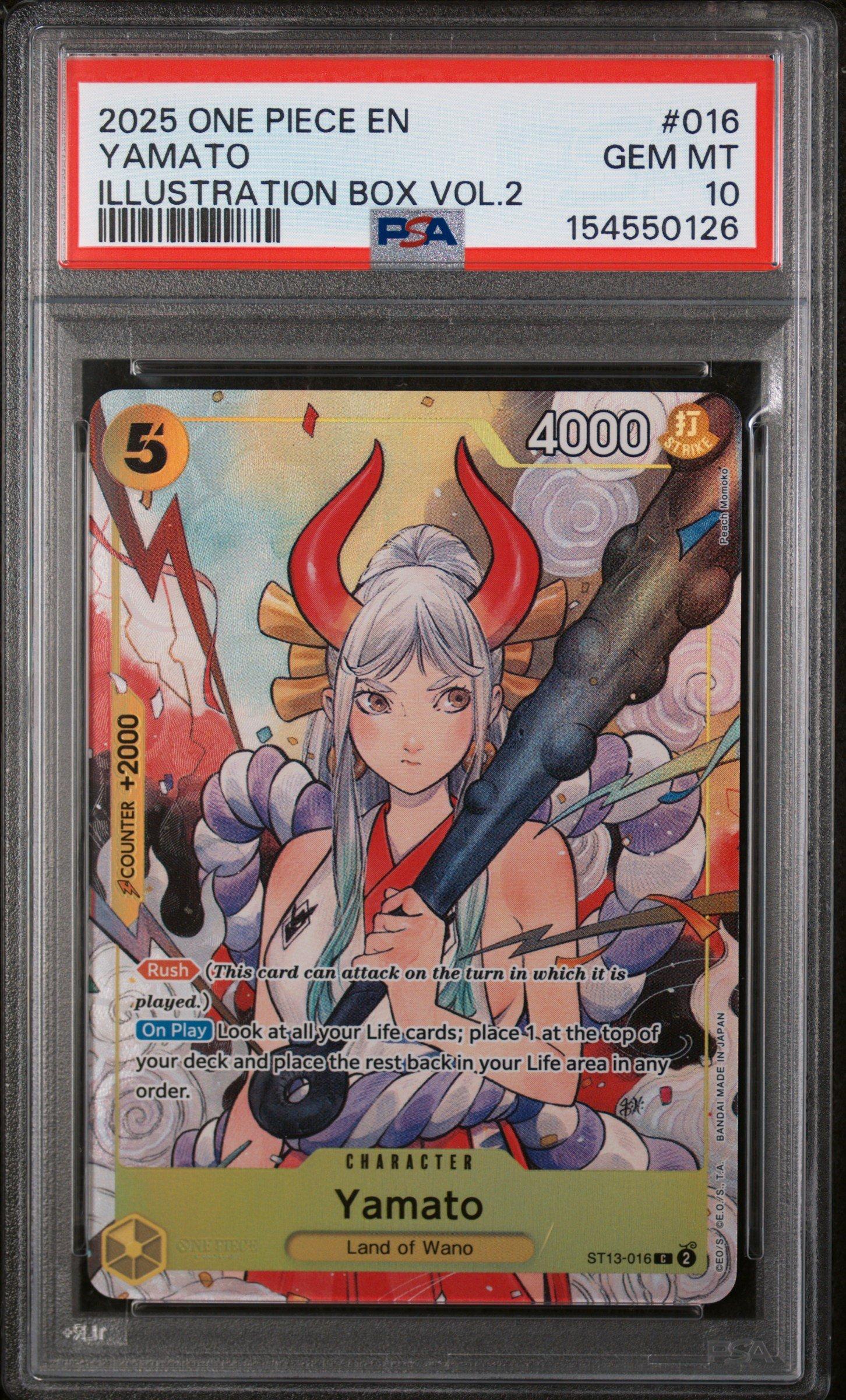 2025 One Piece Promos 016 Yamato Illustration Box Vol.2 PSA 10