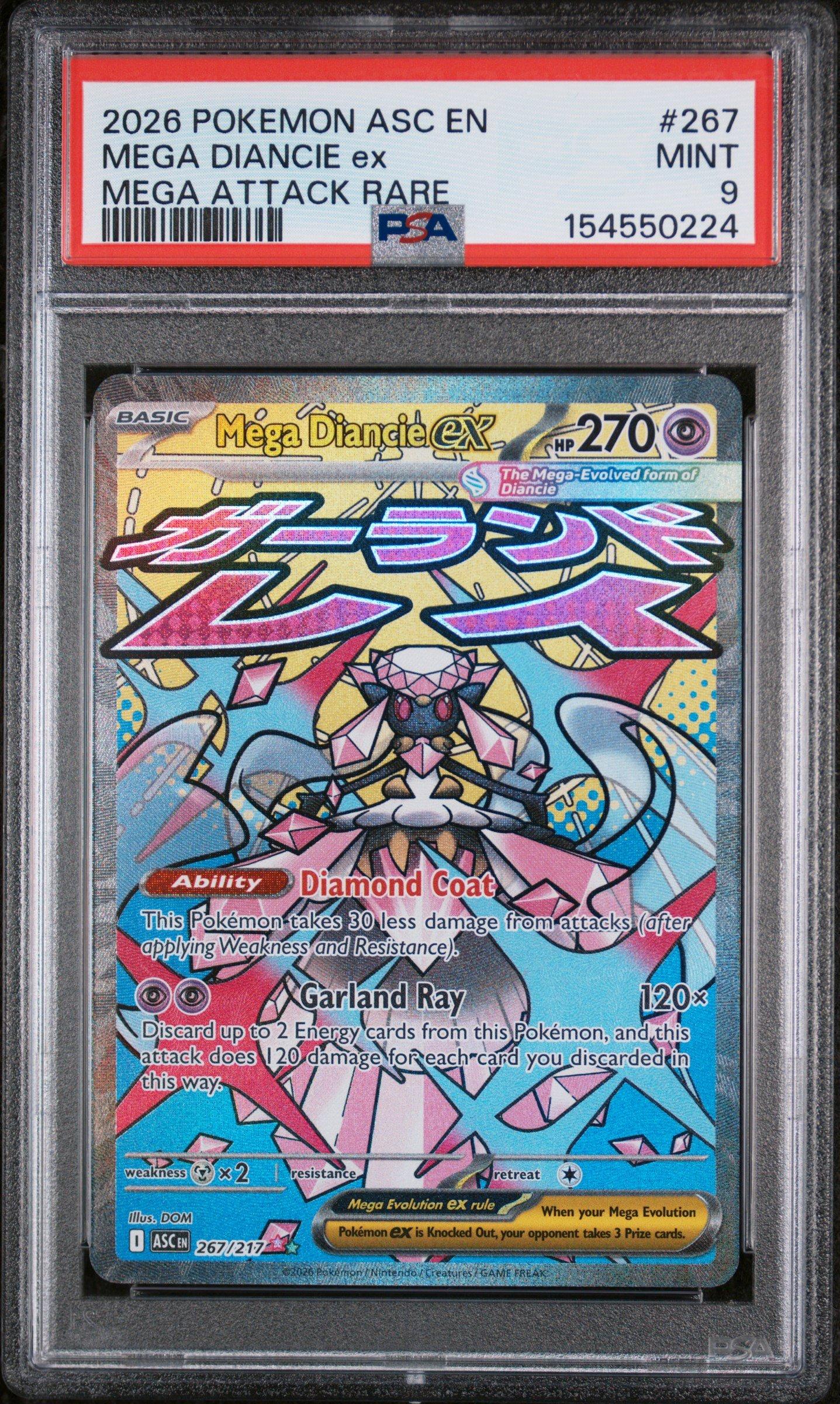 2026 Pokemon Asc En-ascended Heroes 267 Mega Diancie Ex Mega