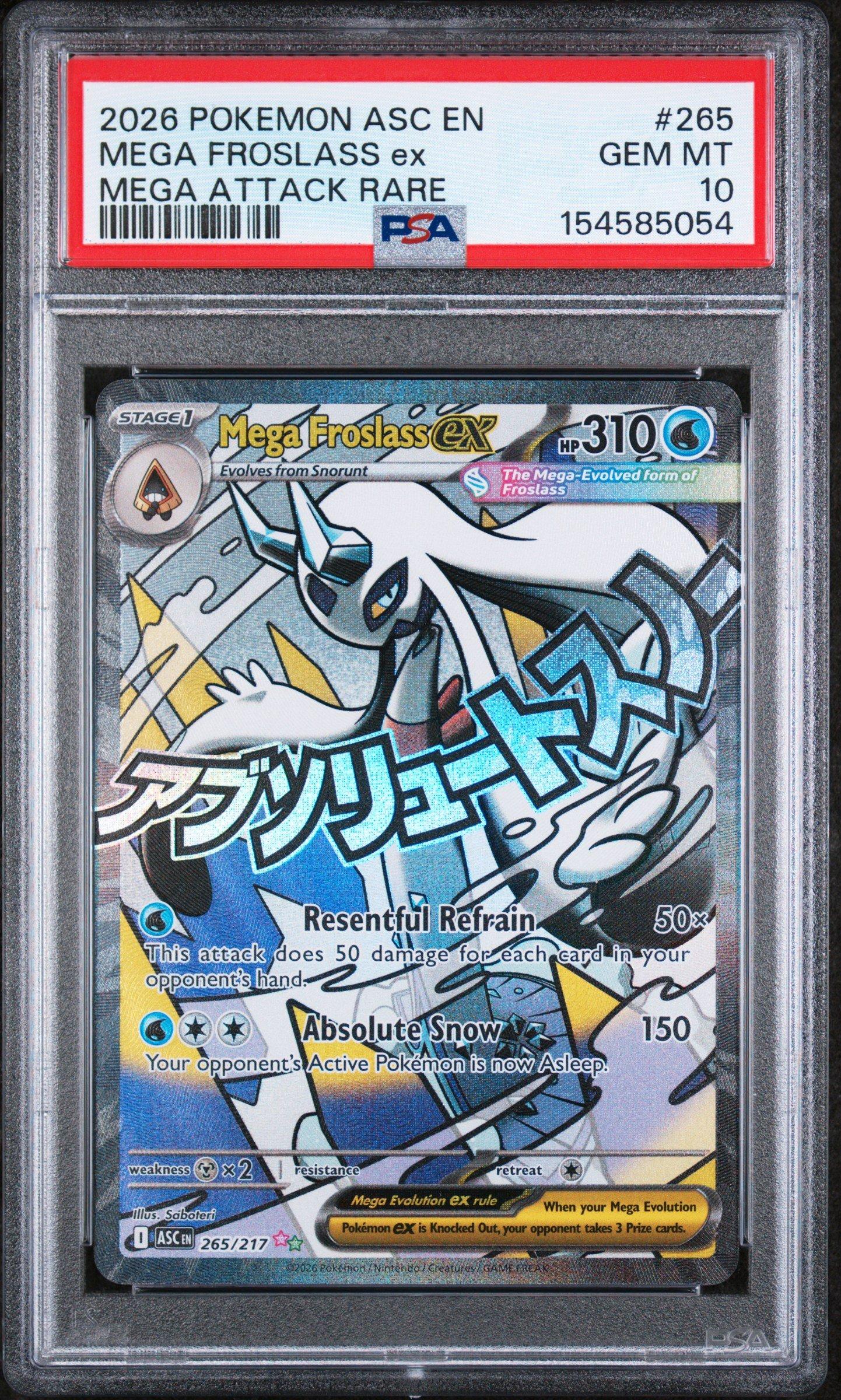 エーフィexSAR PSA 10 2026 Pokemon Asc En-ascended Heroes 265 Mega Froslass Ex Mega