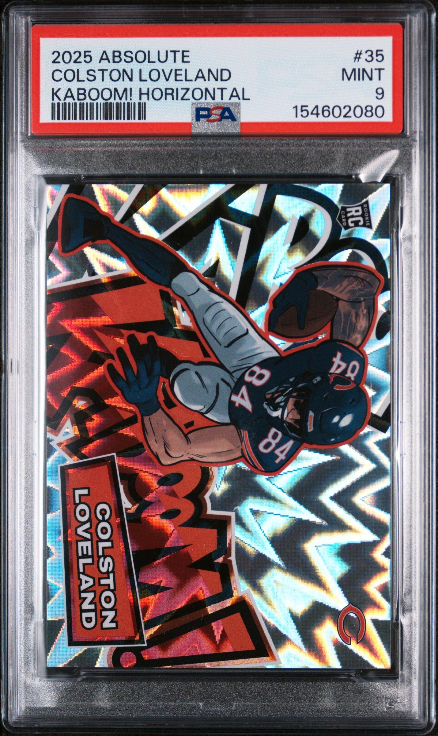 2025 Panini Absolute Kaboom! Horizontal 35 Colston Loveland PSA 9