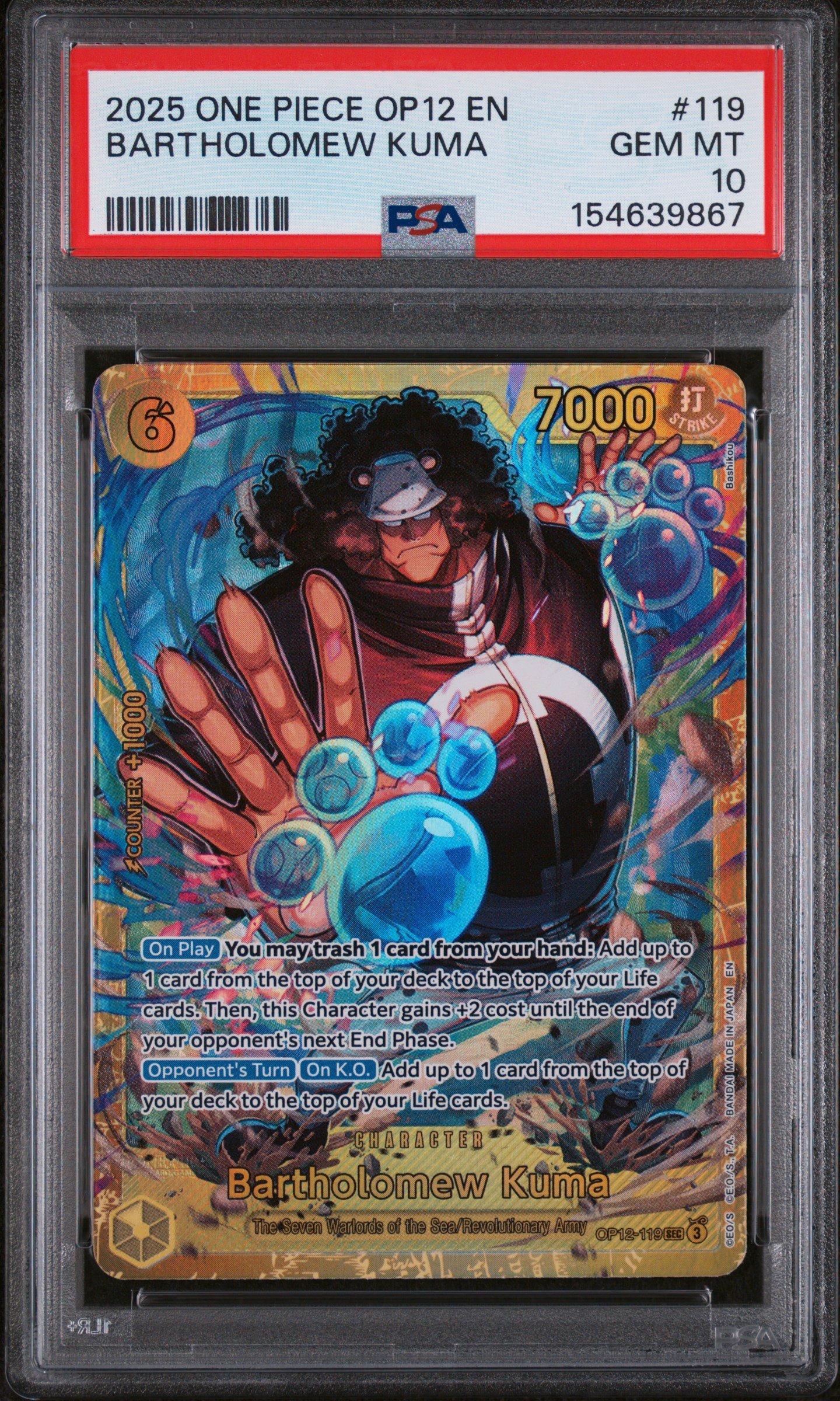 2025 ONE PIECE OP14 JP バギー PSA10 2025 One Piece Japanese Op14-the Azure Sea's Seven 051 Buggy 3rd