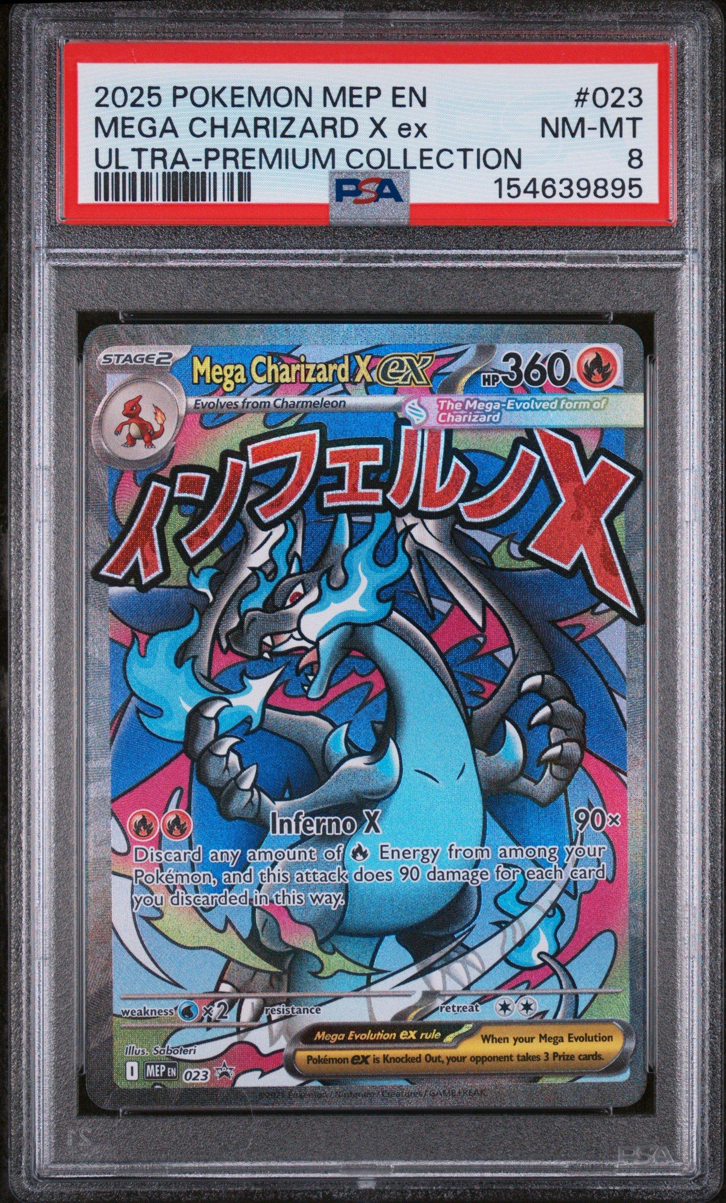 2025 Pokemon Mep En-me Black Star Promo 023 Mega Charizard X Ex