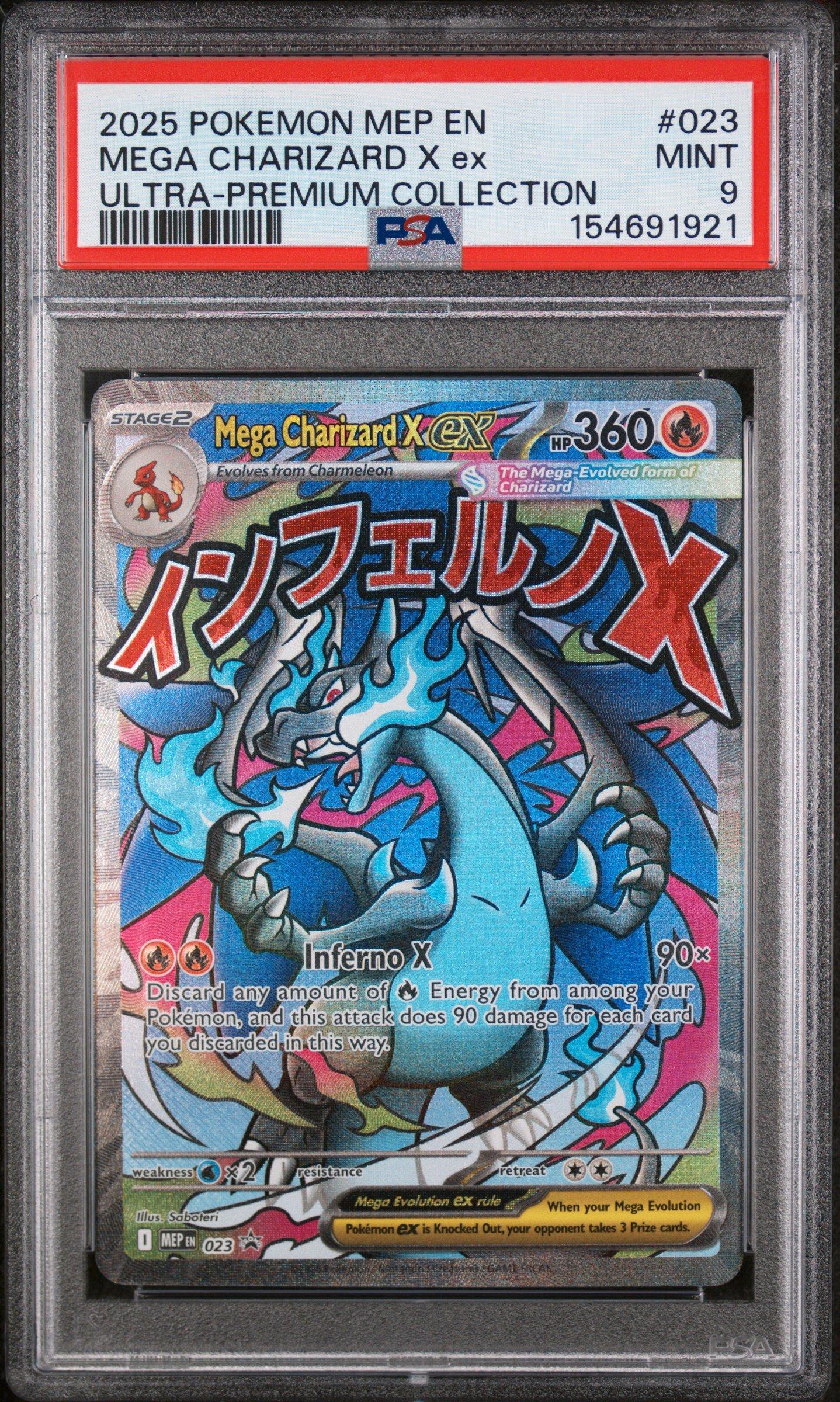 2025 Pokemon Mep En-me Black Star Promo 023 Mega Charizard X Ex