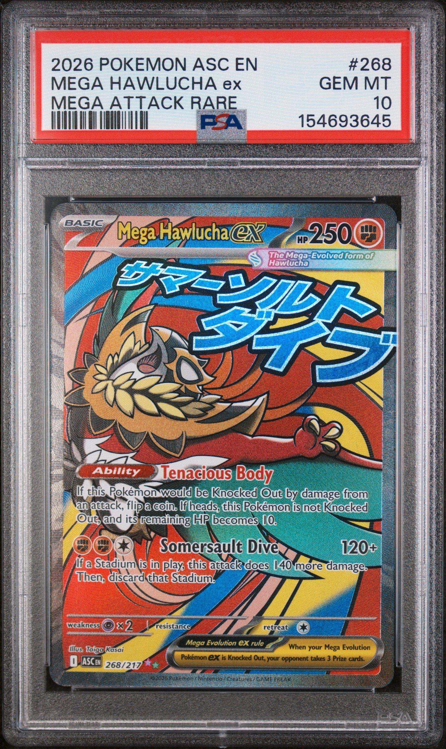 2026 Pokemon Asc En-ascended Heroes 268 Mega Hawlucha Ex Mega