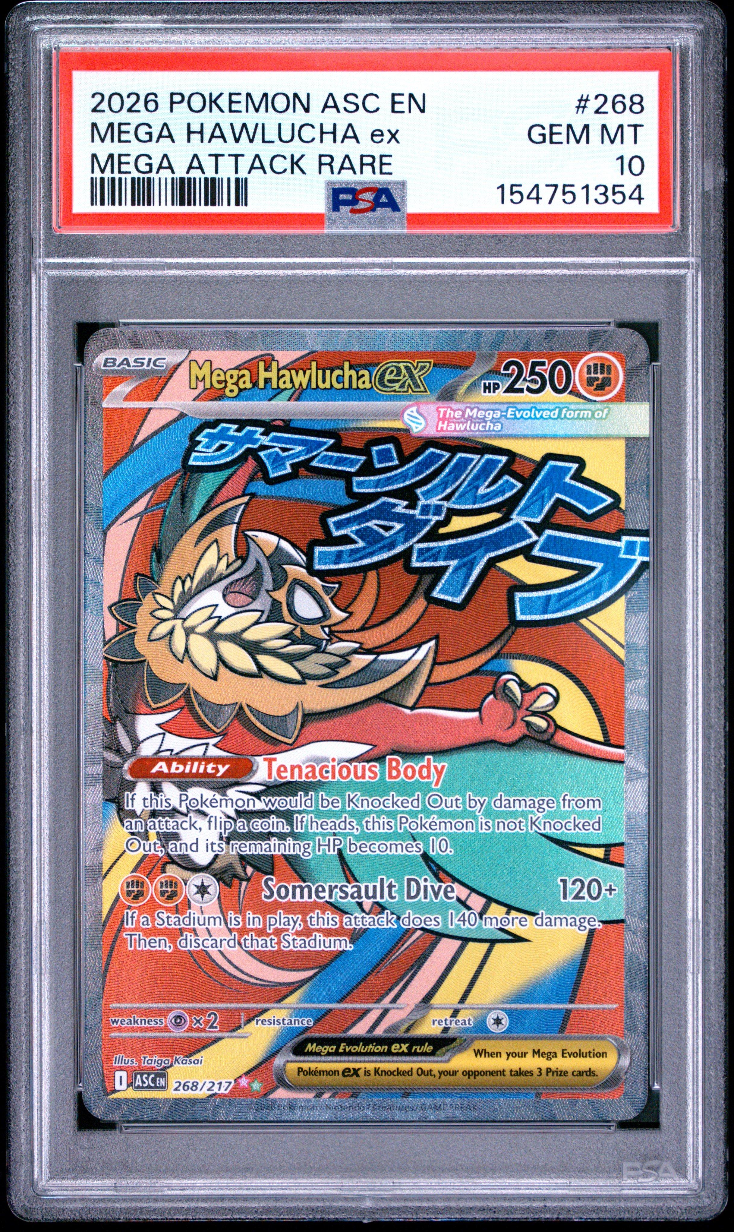 2026 Pokemon Asc En-ascended Heroes 268 Mega Hawlucha Ex Mega