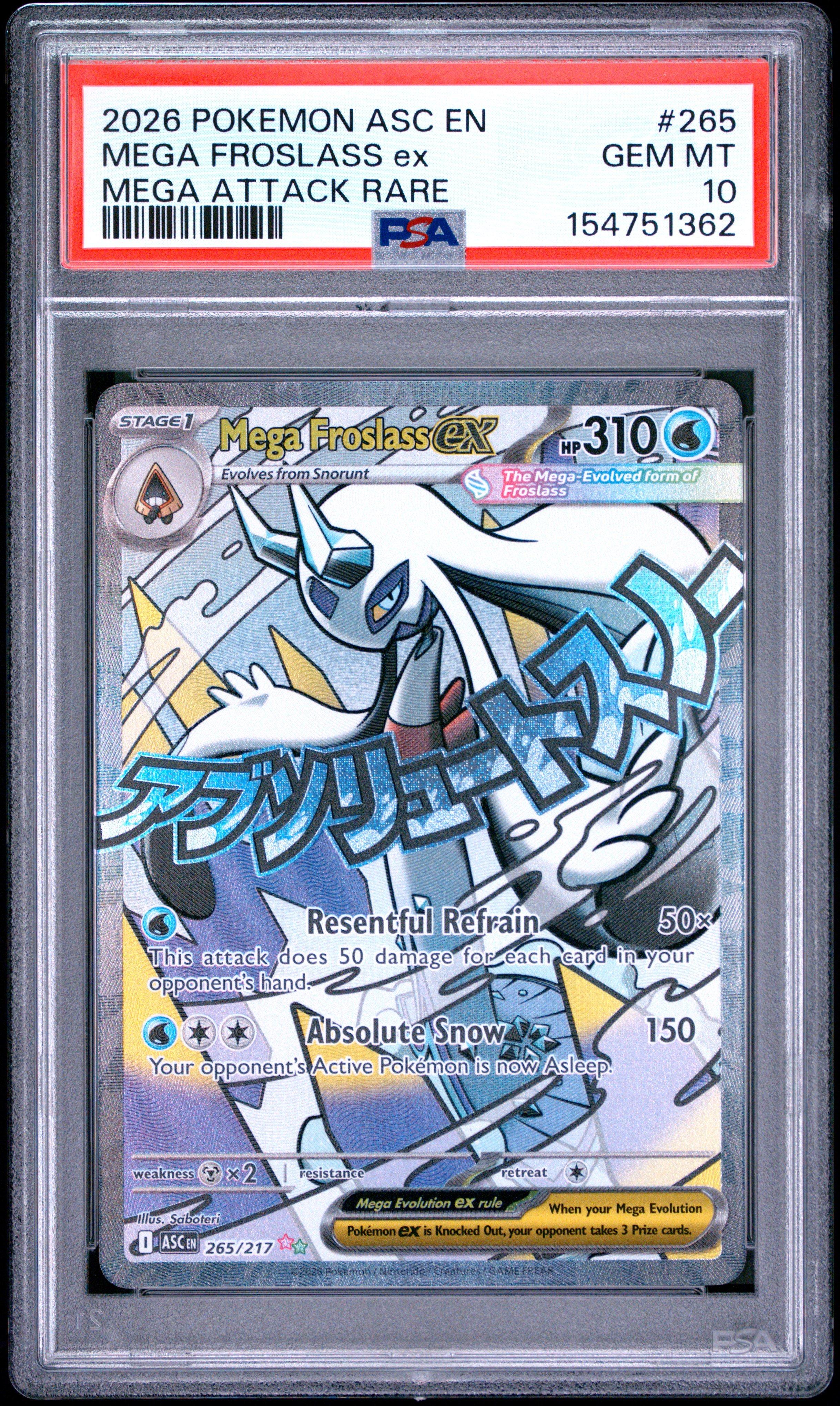 2026 Pokemon Asc En-ascended Heroes 265 Mega Froslass Ex Mega