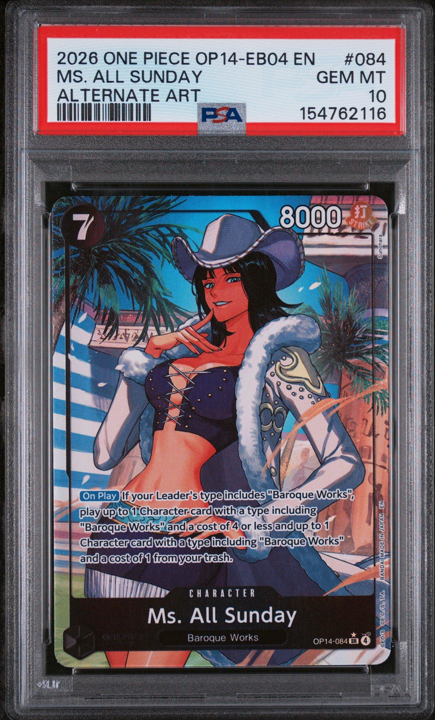 2026 One Piece Op14-eb04-the Azure Sea's Seven 084 Ms. All Sunday