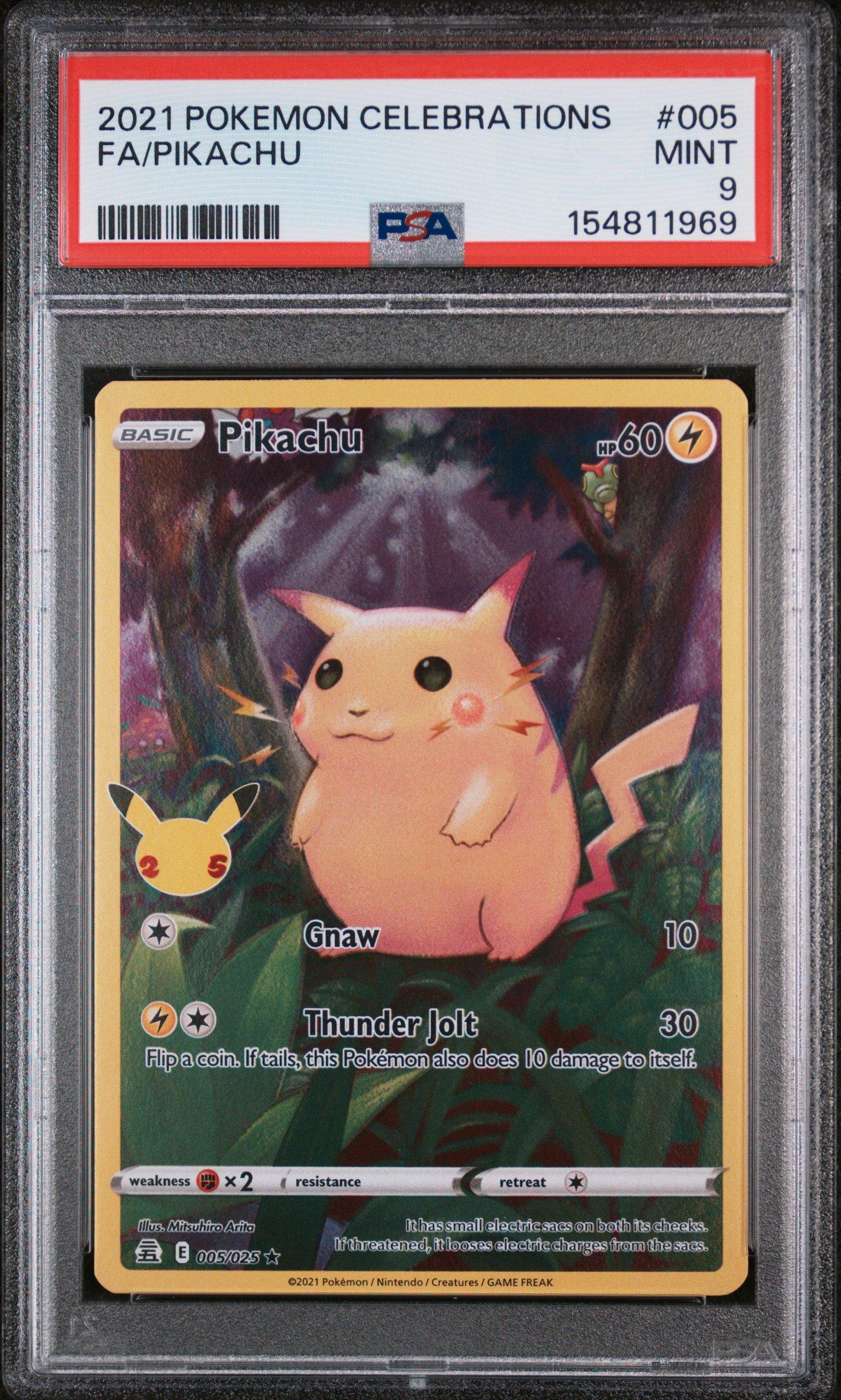 2021 Pokemon Celebrations ピカチュウ PSA 9 2021 Pokemon Celebrations 005 Full Art/pikachu PSA 9 Graded Card