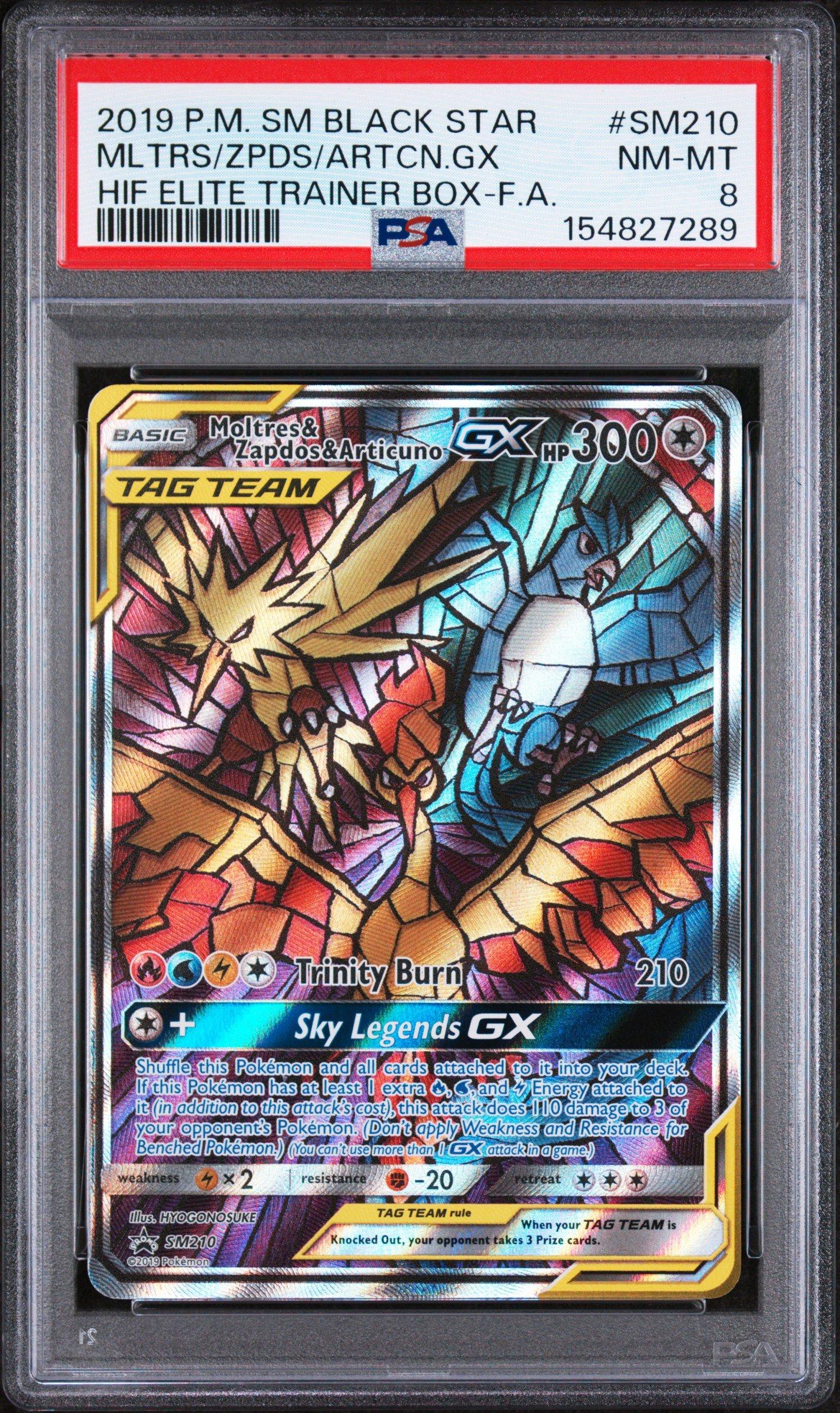 2019 Pokemon Sm Black Star Promo Sm210 Full Art/moltres & Zapdos