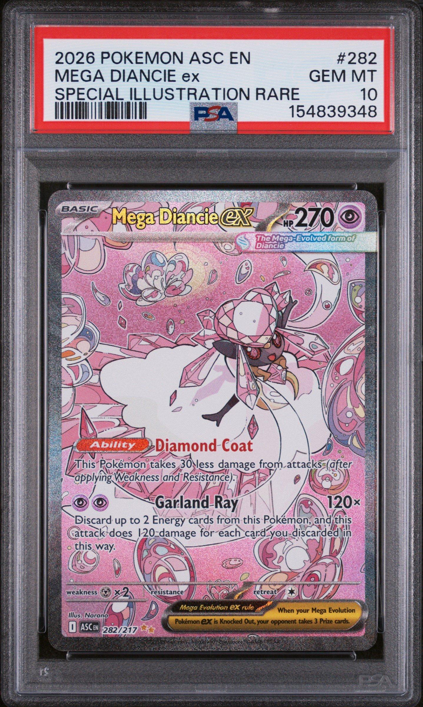2026 Pokemon Asc En-ascended Heroes 282 Mega Diancie Ex Special