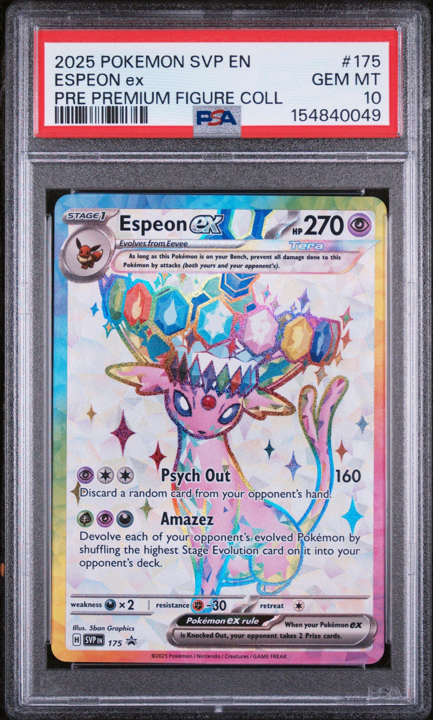 2025 Pokemon Svp En-sv Black Star Promo 175 Espeon Ex Prismatic