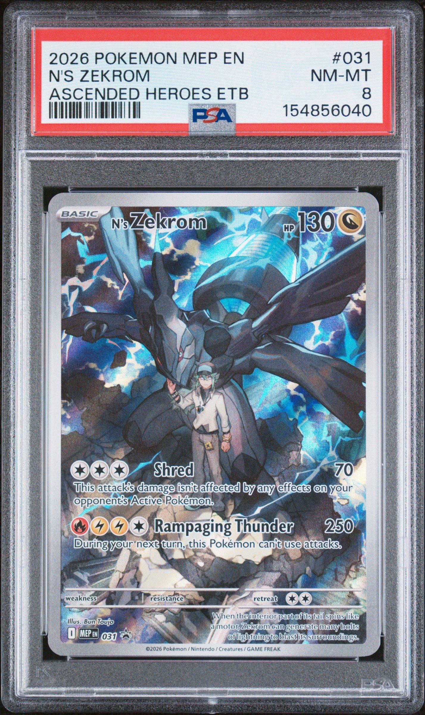 2026 Pokemon Mep En-me Black Star Promo 031 N's Zekrom Ascended
