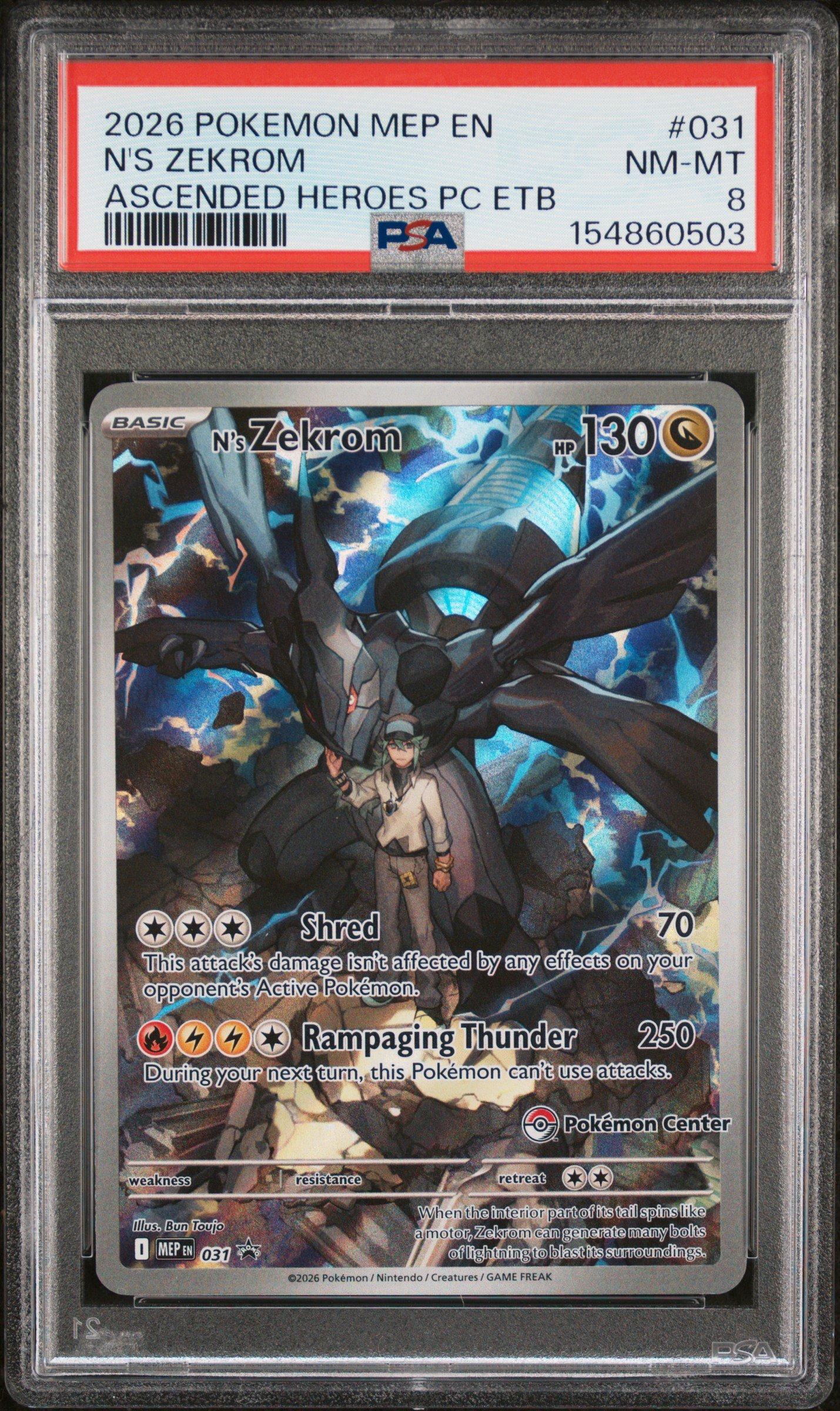 2026 Pokemon Mep En-me Black Star Promo 031 N's Zekrom Ascended