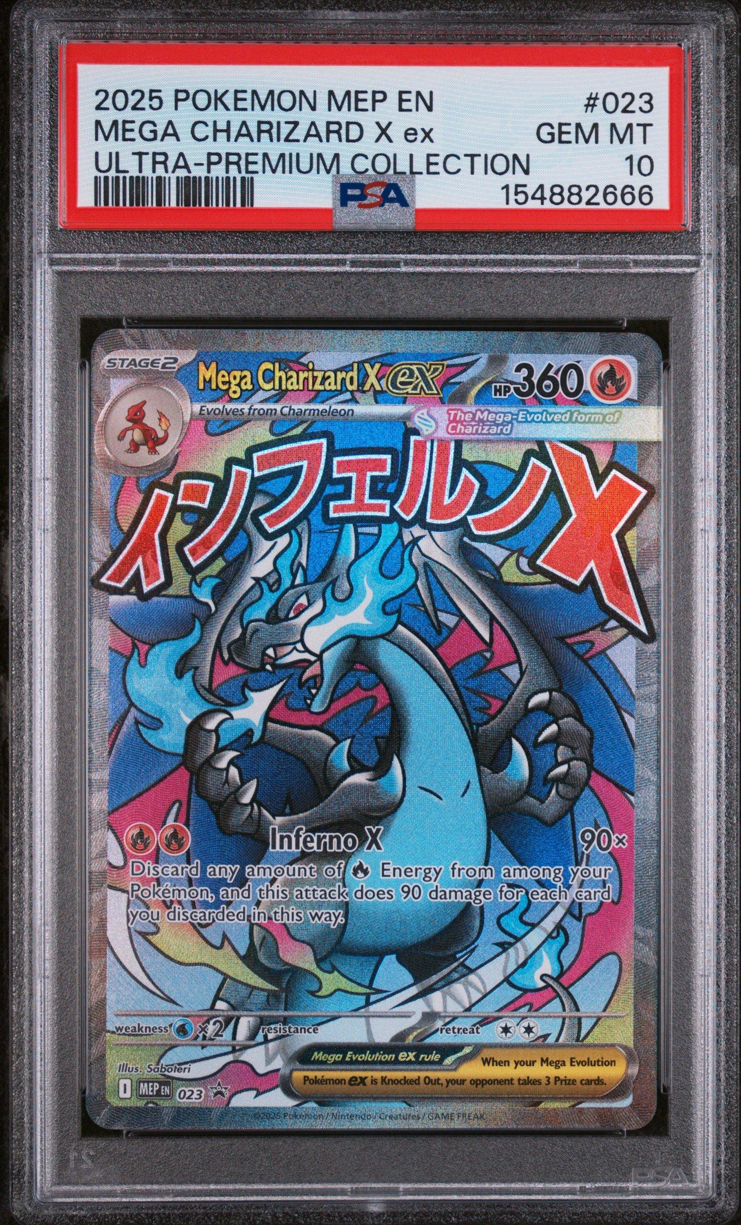 2025 Pokemon Mep En-me Black Star Promo 023 Mega Charizard X Ex