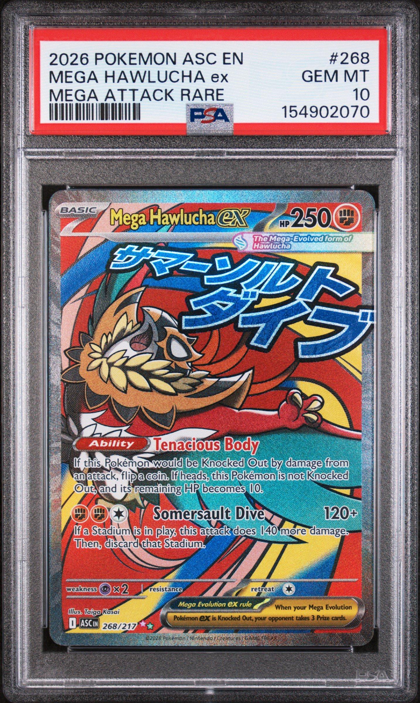 2026 Pokemon Asc En-ascended Heroes 268 Mega Hawlucha Ex Mega