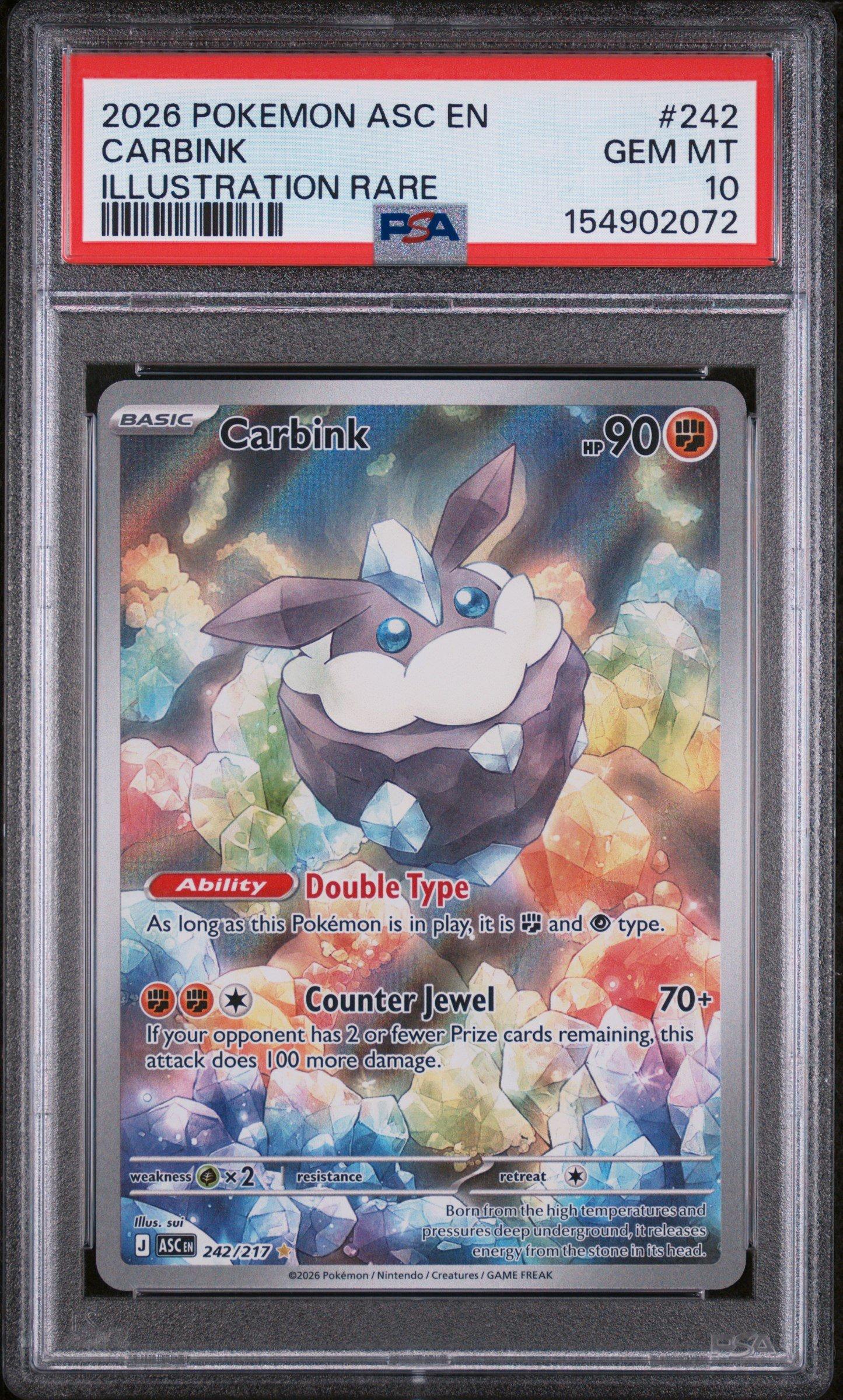 2026 Pokemon Asc En-ascended Heroes 242 Carbink Illustration Rare