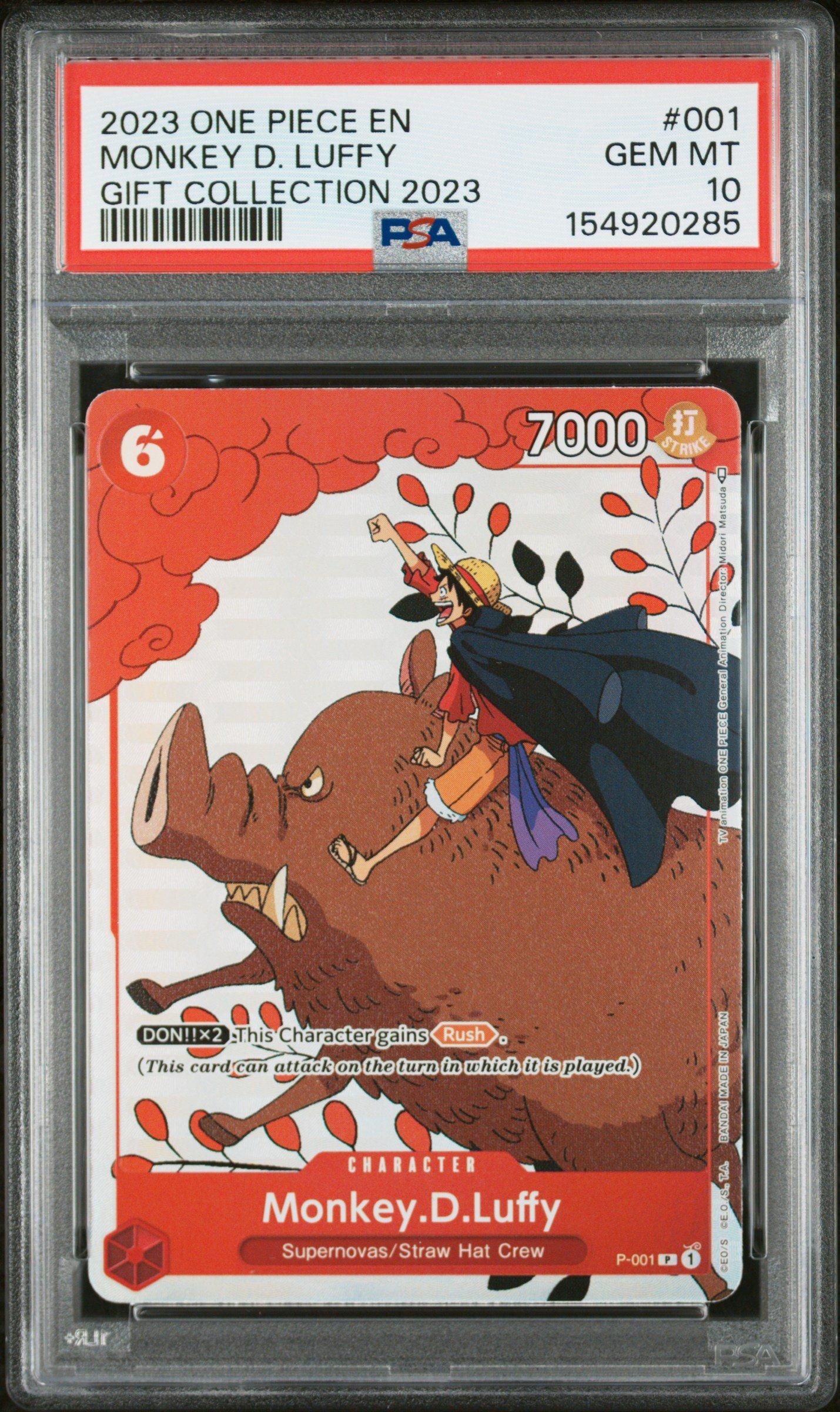 2023 One Piece Gift Collection 2023 001 Monkey D. Luffy PSA 10