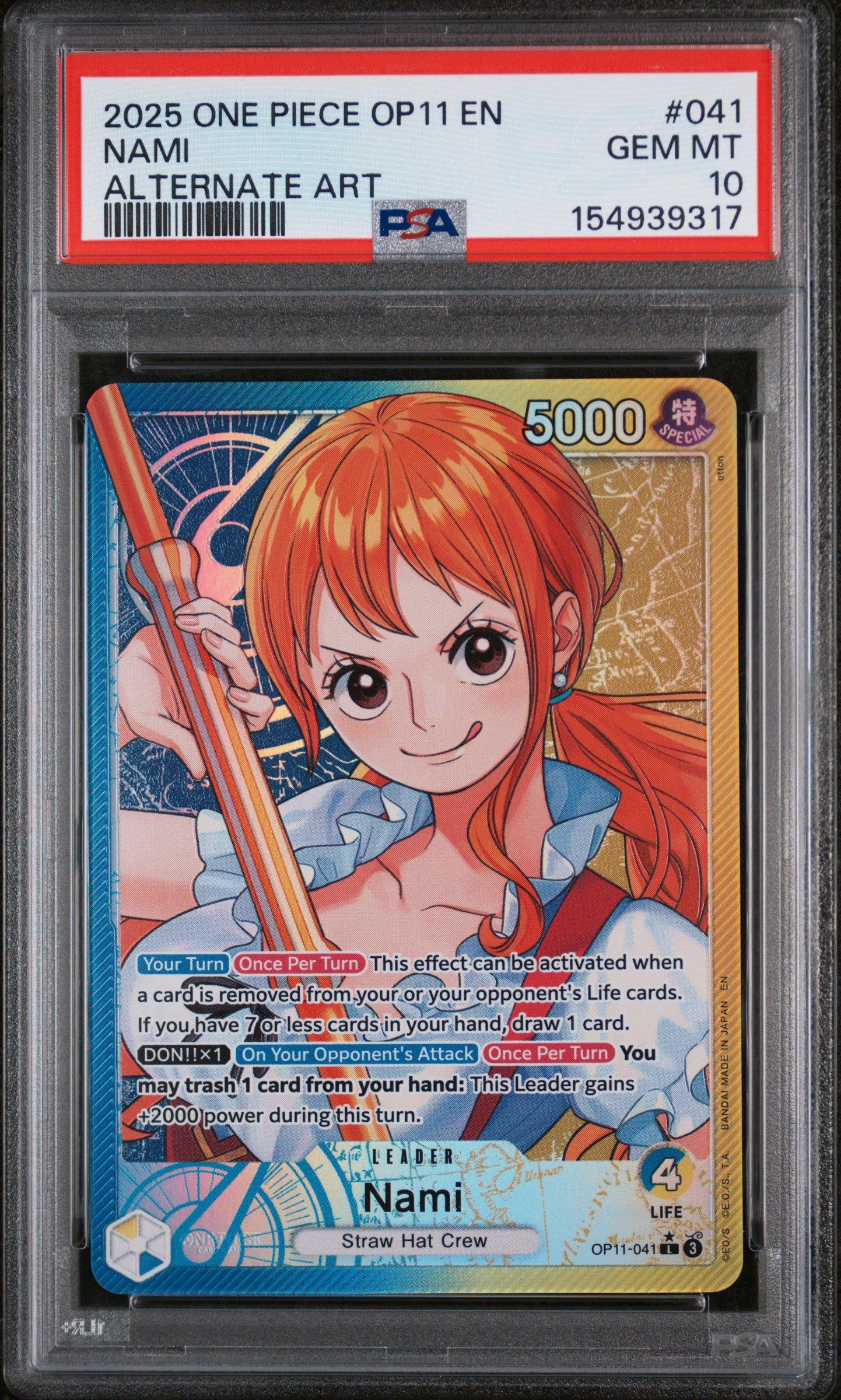 2025 One Piece Op11-a Fist Of Divine Speed 041 Nami Alternate Art