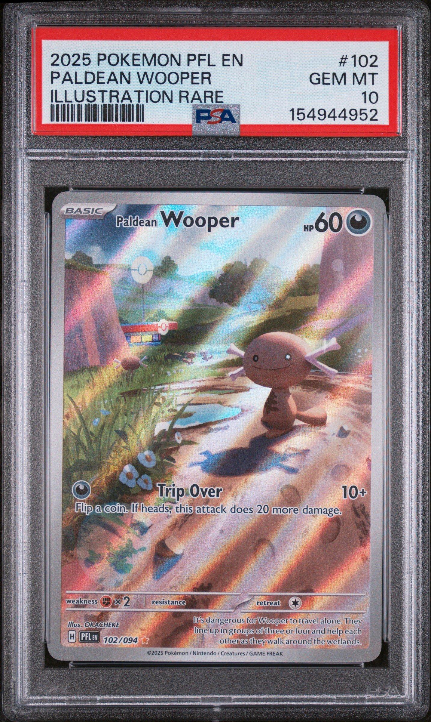 2025 Pokemon Pfl En-phantasmal Flames 102 Paldean Wooper